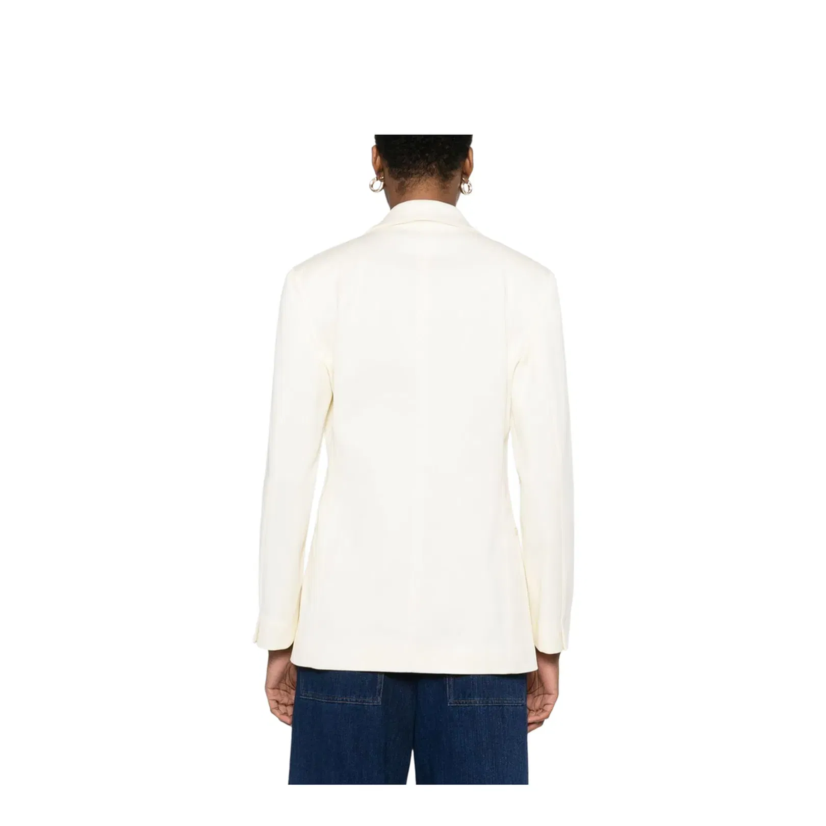 Cotton Single-Breasted Blazer Jacket
