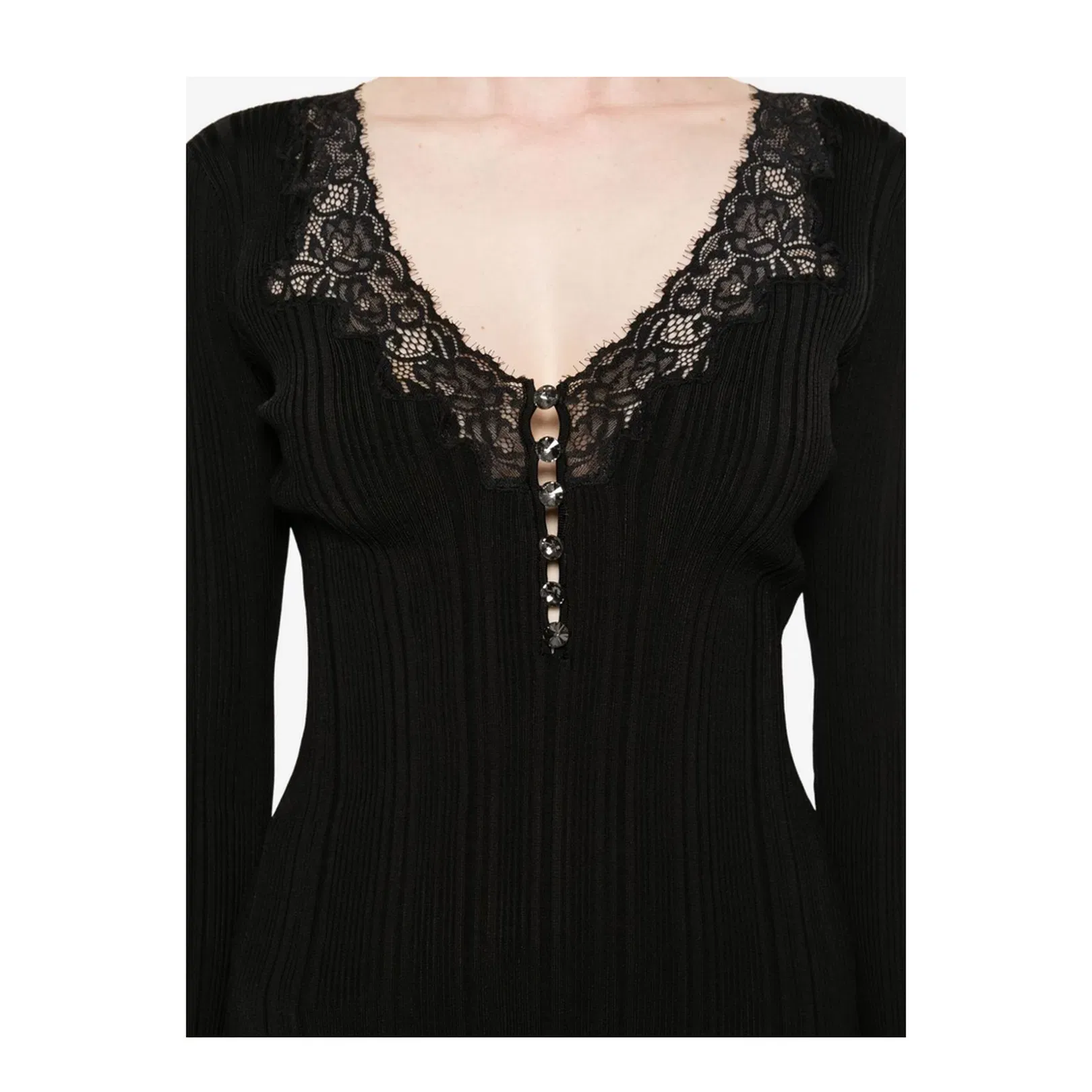 V-Neck Sweater In Black