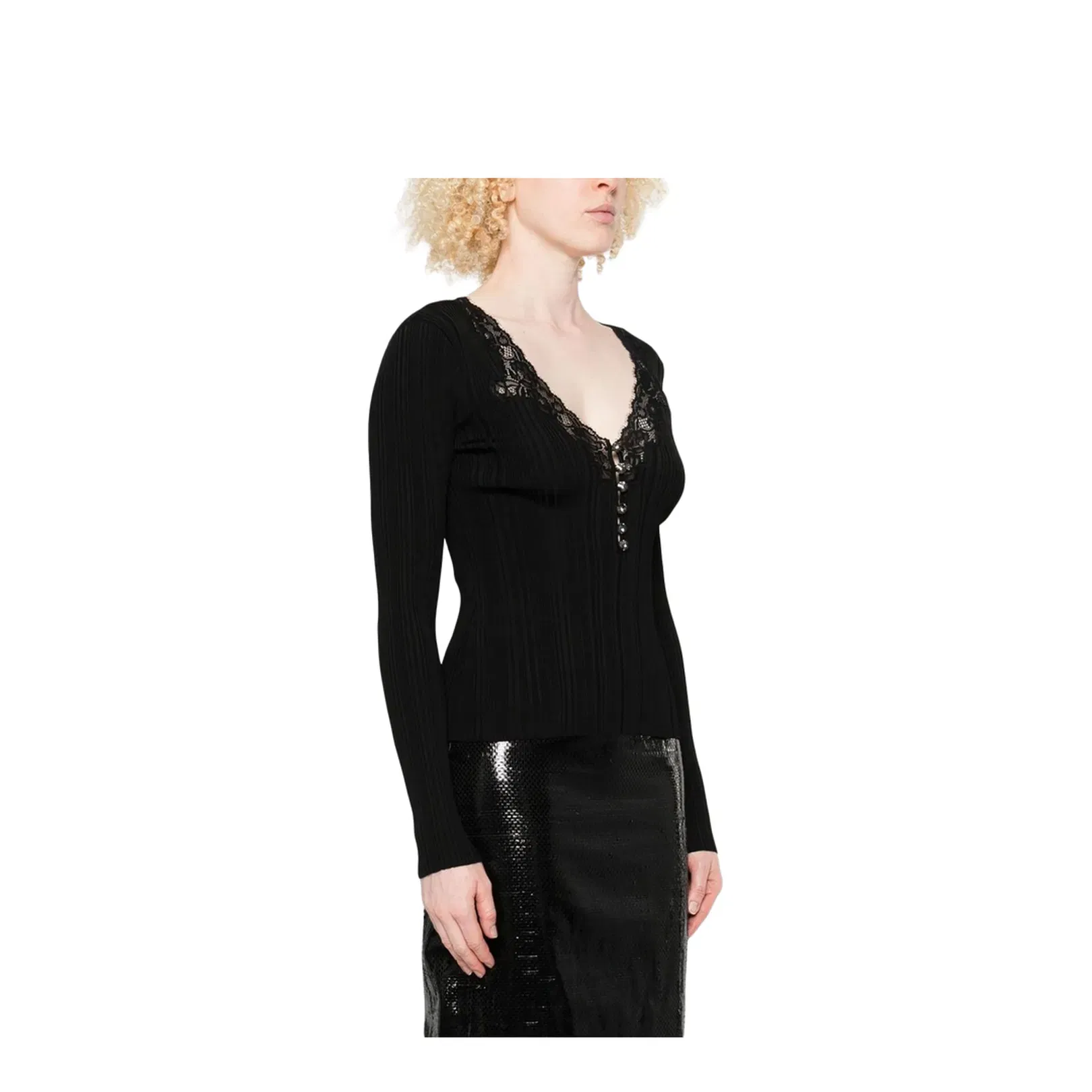 V-Neck Sweater In Black