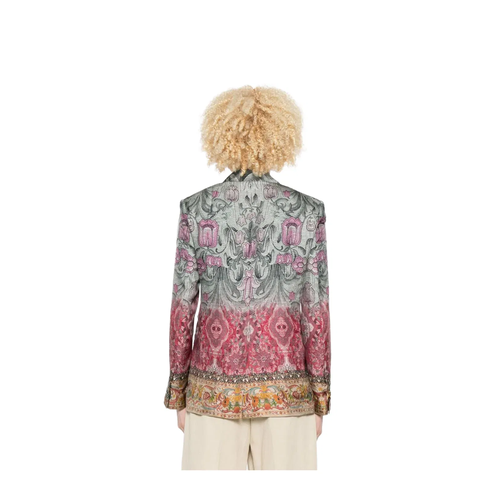 Silk Single-Breasted Jacket