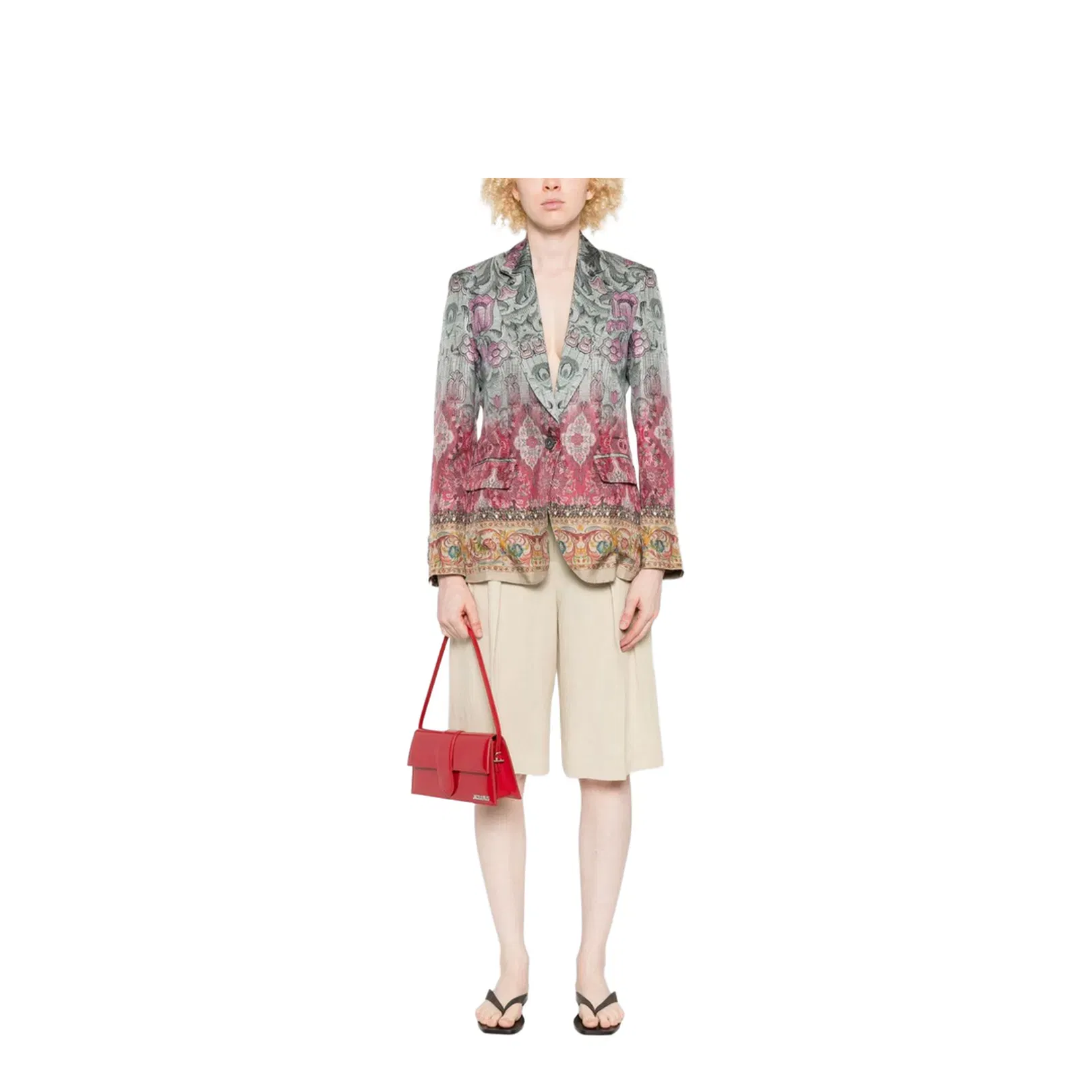 Silk Single-Breasted Jacket