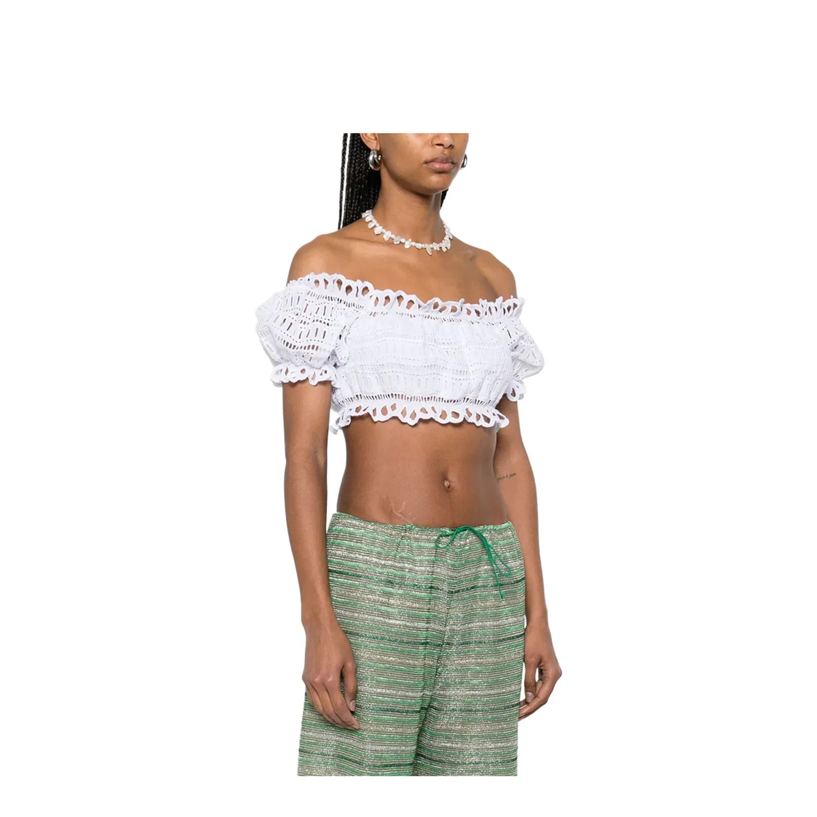 Off-shoulder Lace-detail Top