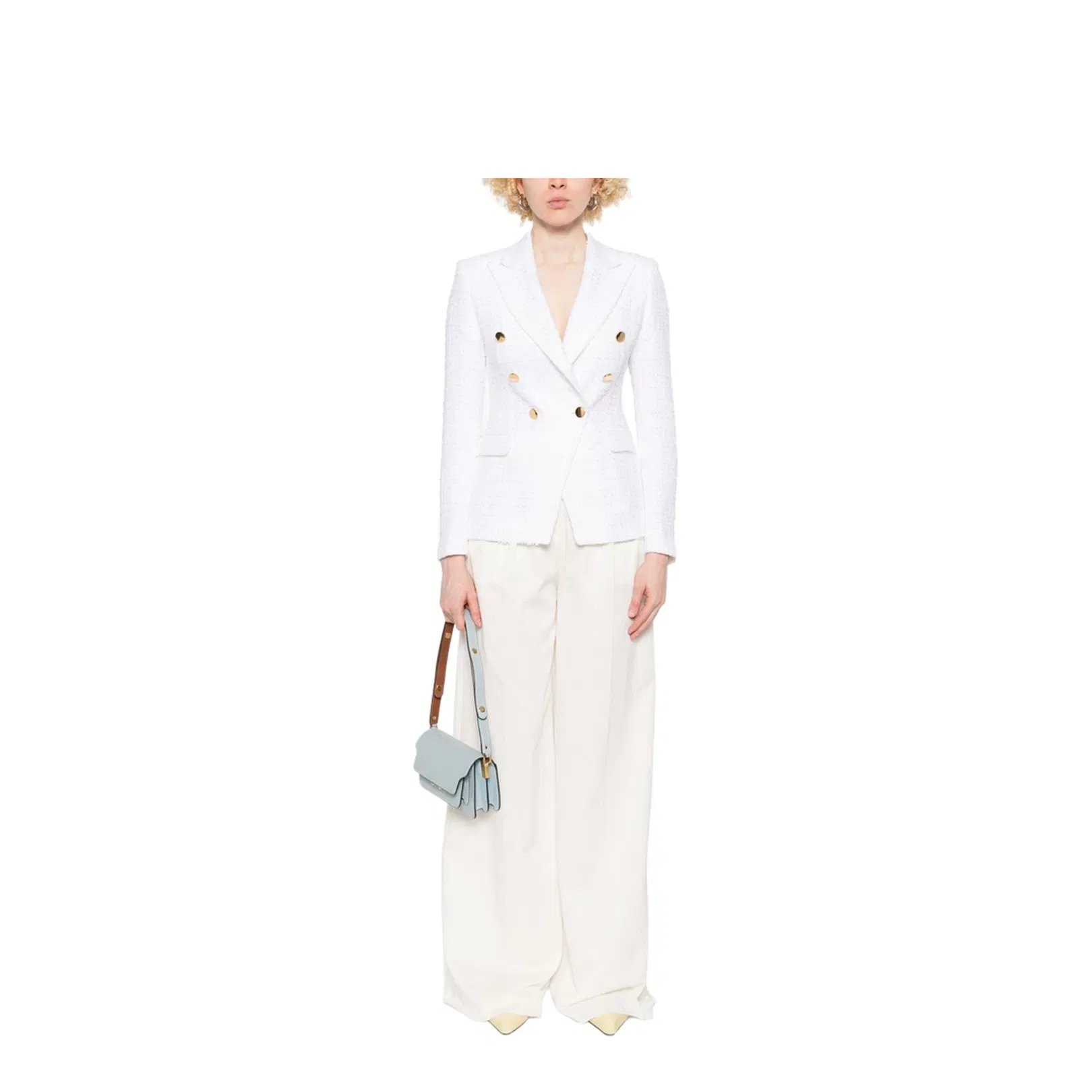 Cotton Single-Breasted Jacket - White