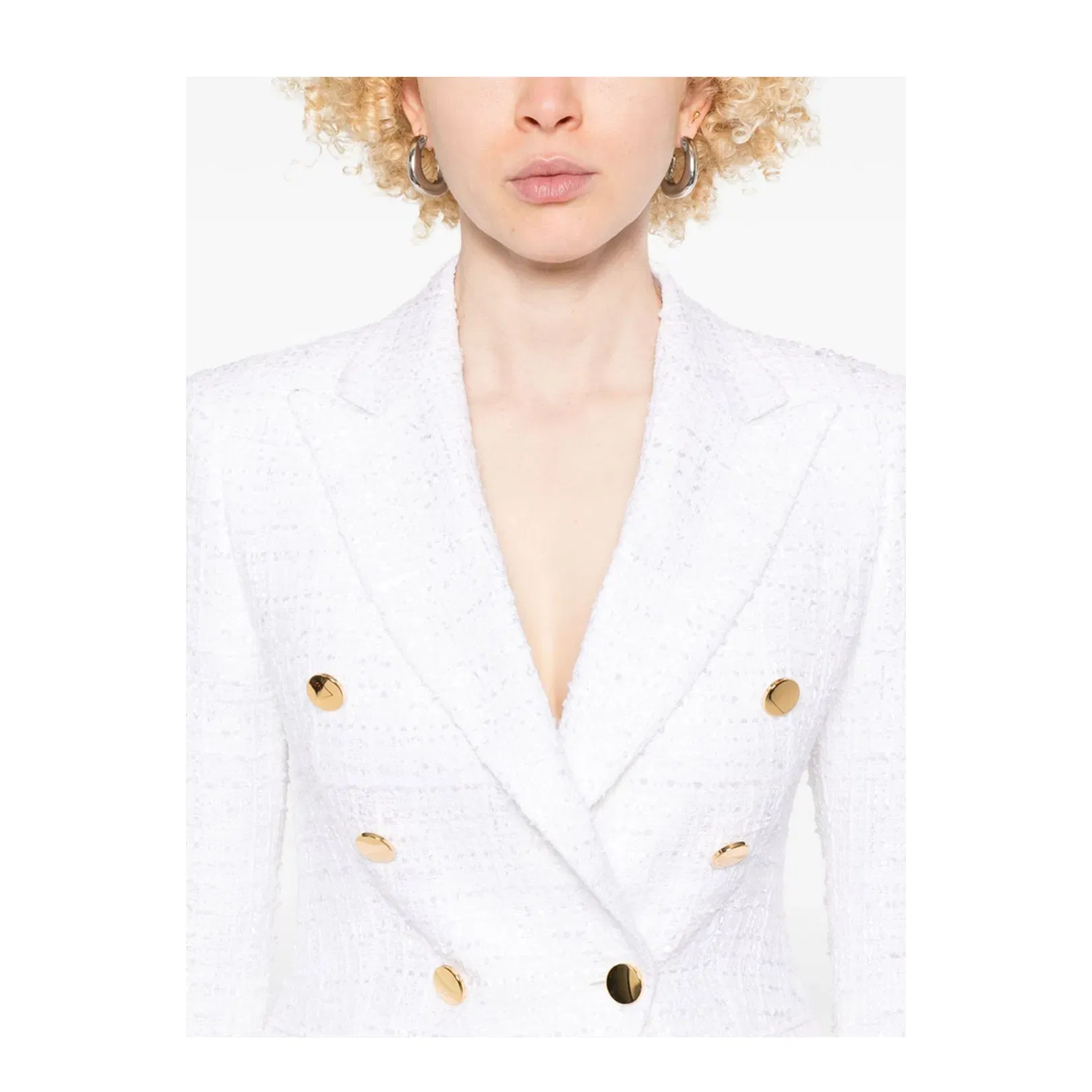 Cotton Single-Breasted Jacket - White