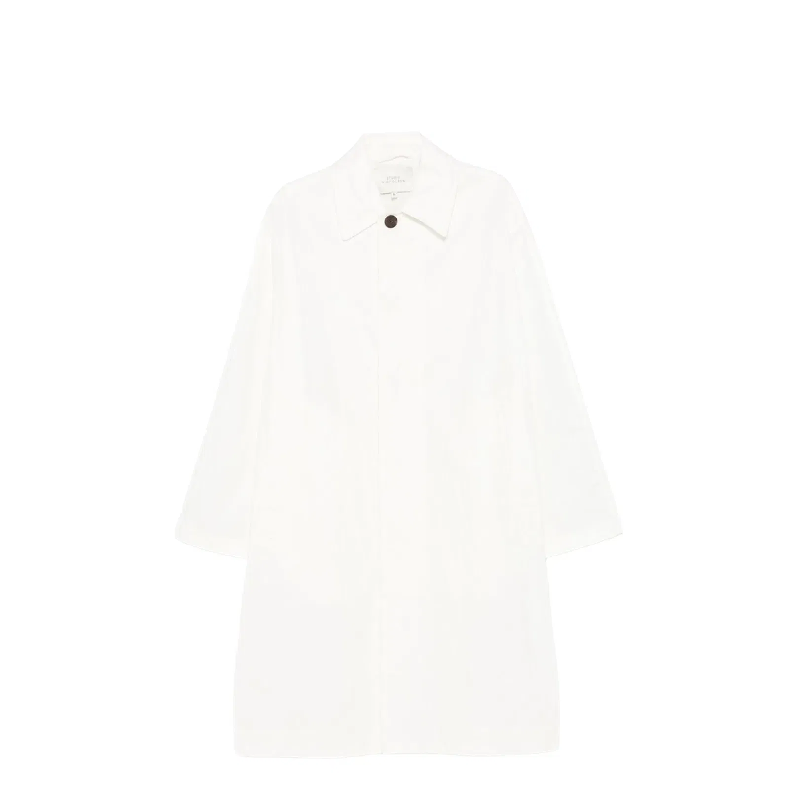 Nylon And Cotton Blend Coat In White