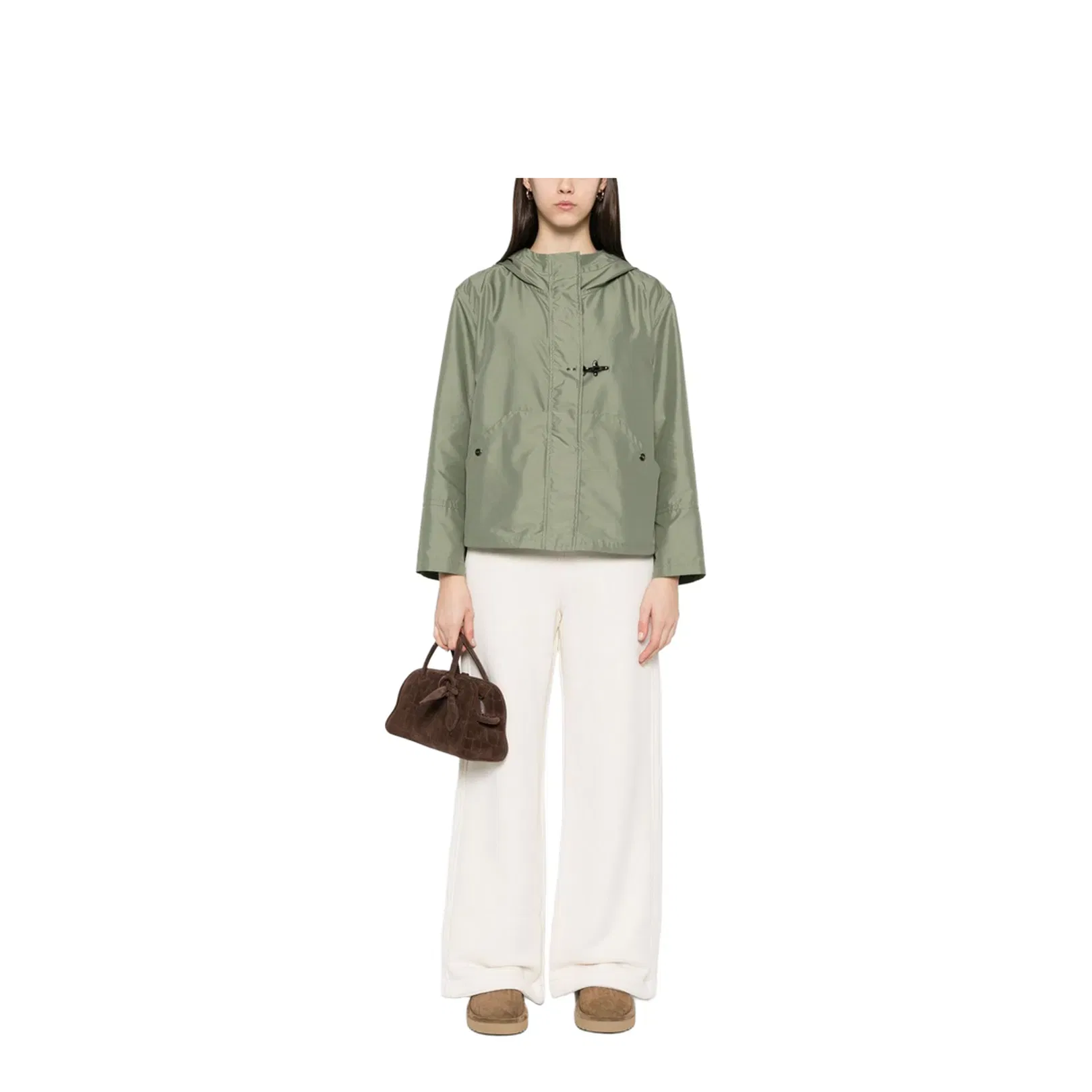 Shorts Parka Coat - Green