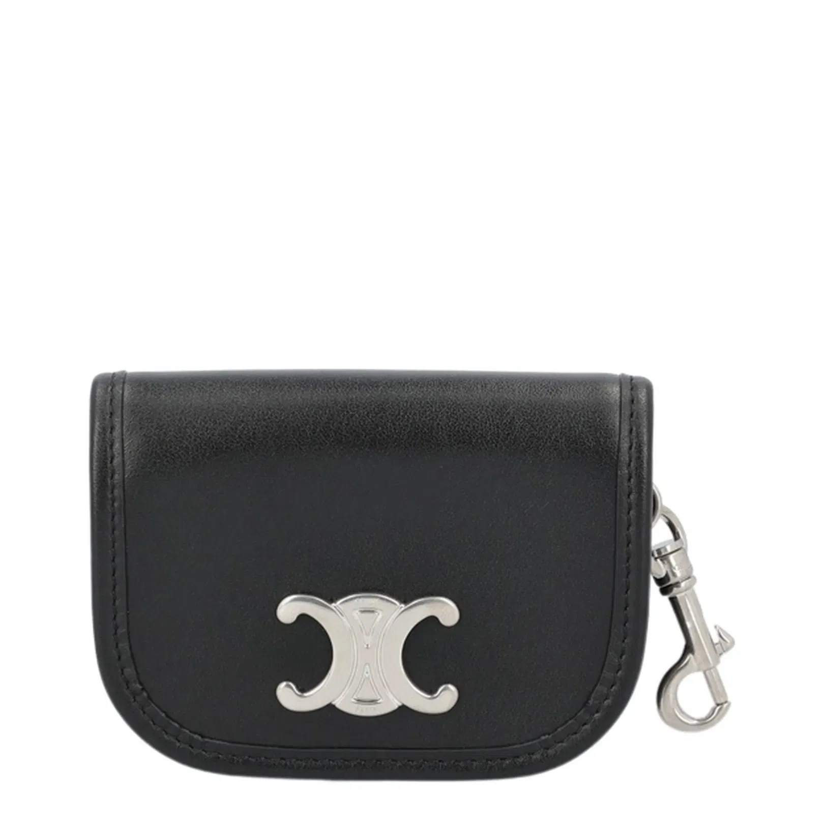 Keyring Nano Besace Triomphe Leather Black