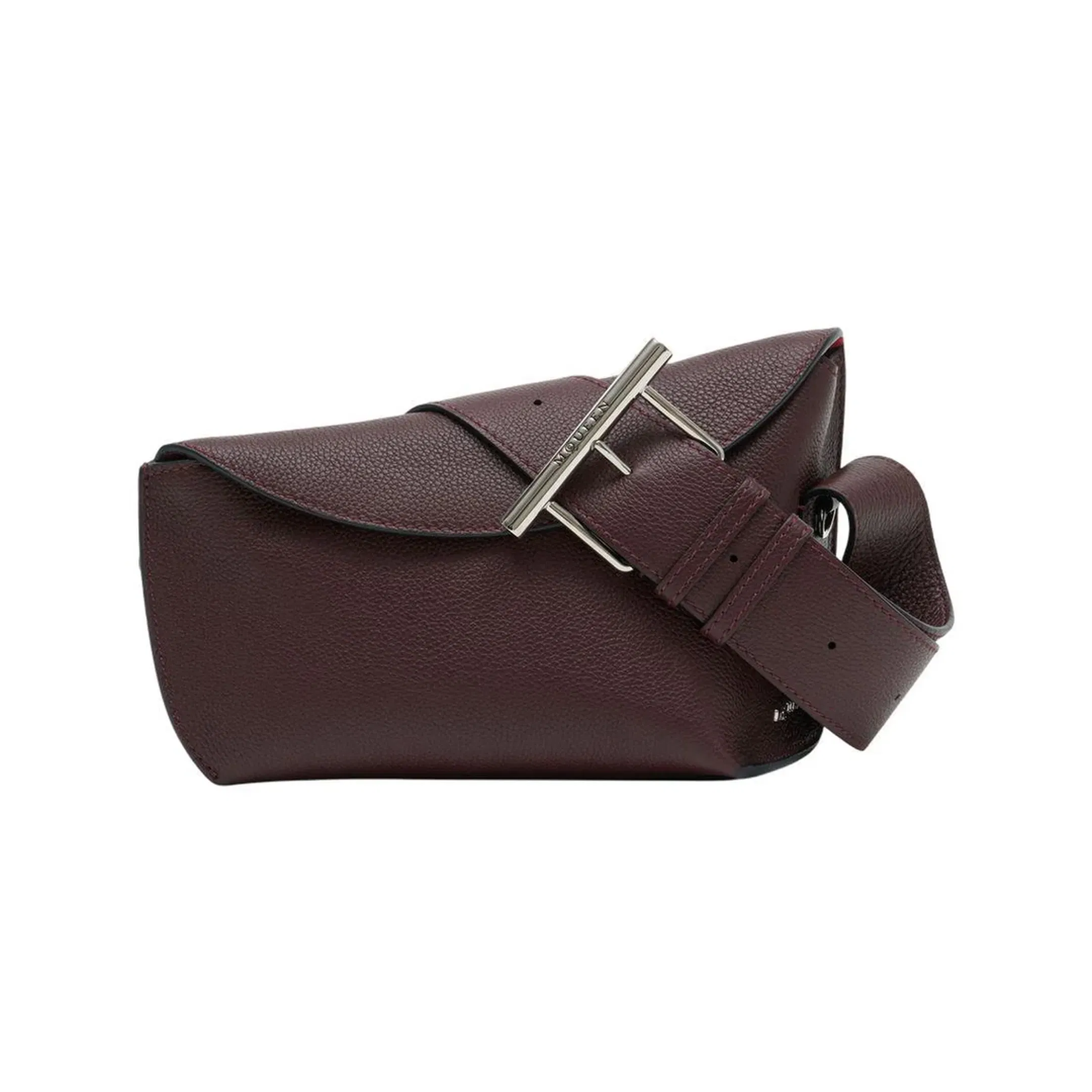 T-Bar Sling Crossbody Leather Burgundy