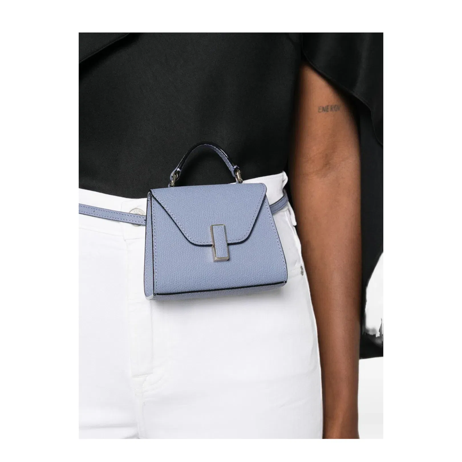 Iside Leather Belt Bag Blue