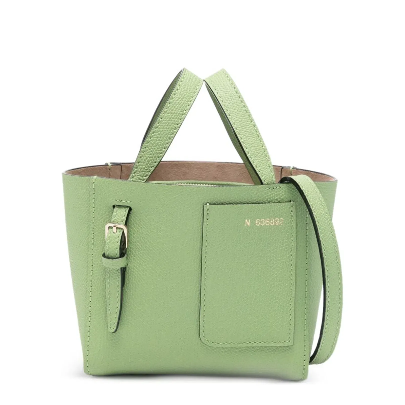 Micro Leather Bucket Bag Green
