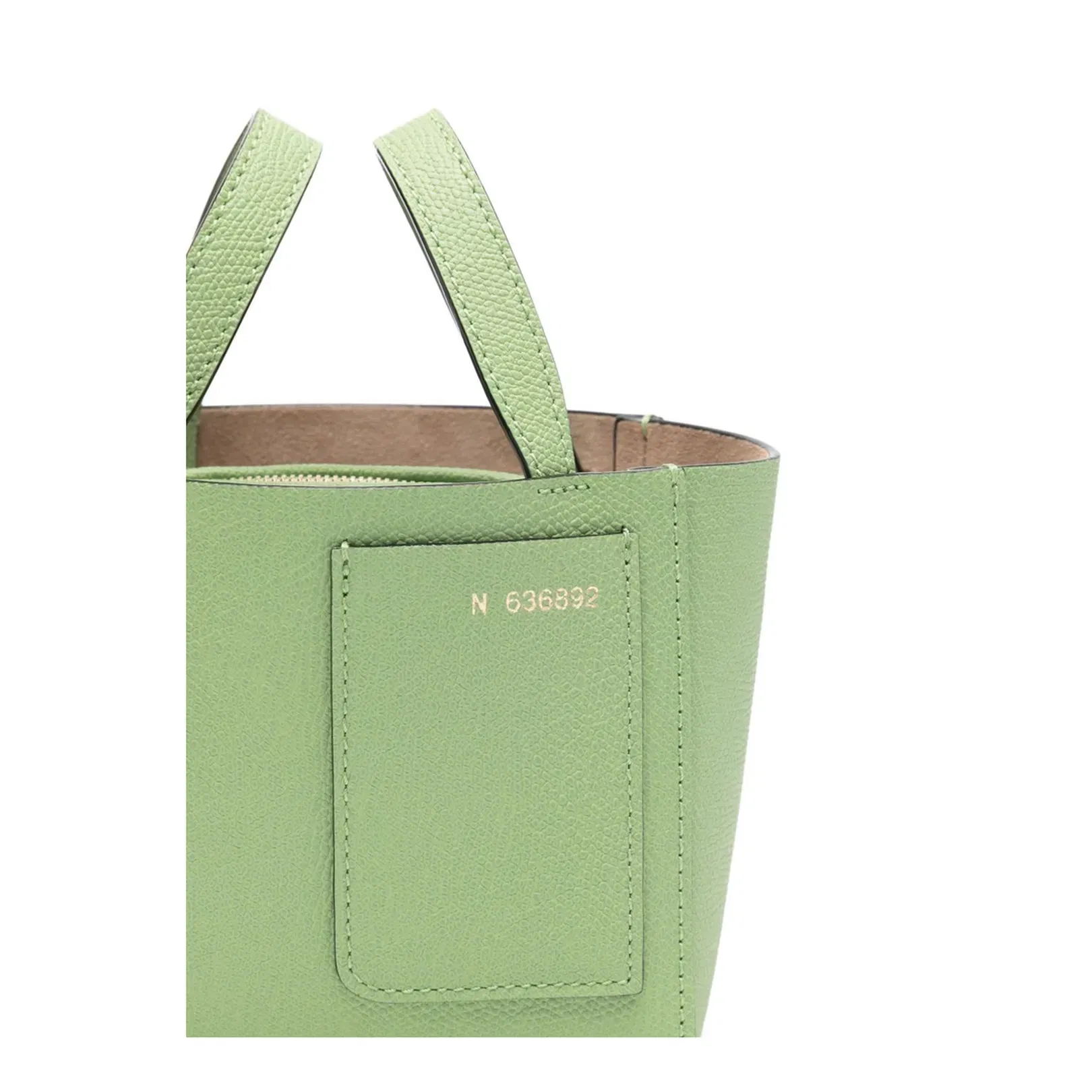 Micro Leather Bucket Bag Green
