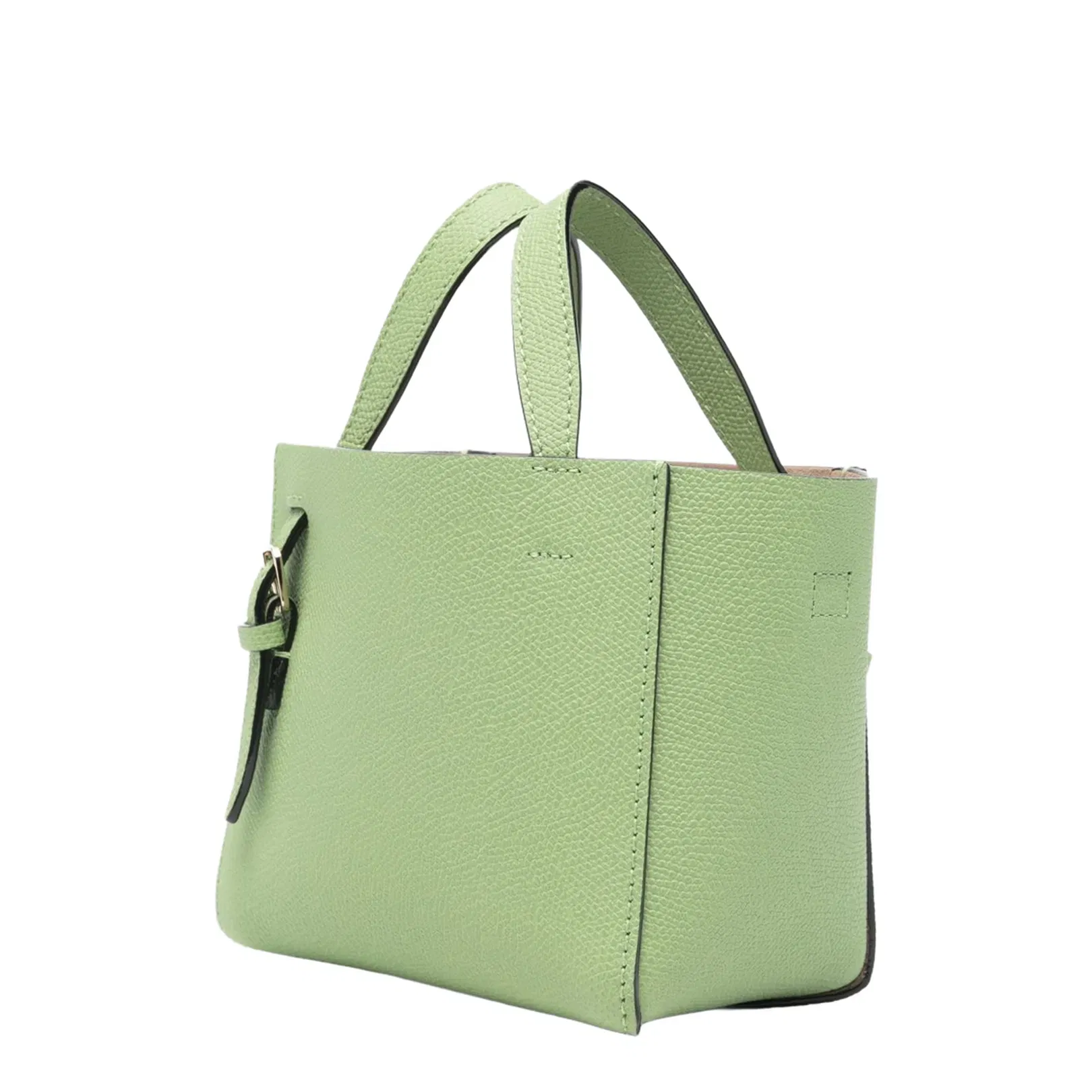 Micro Leather Bucket Bag Green