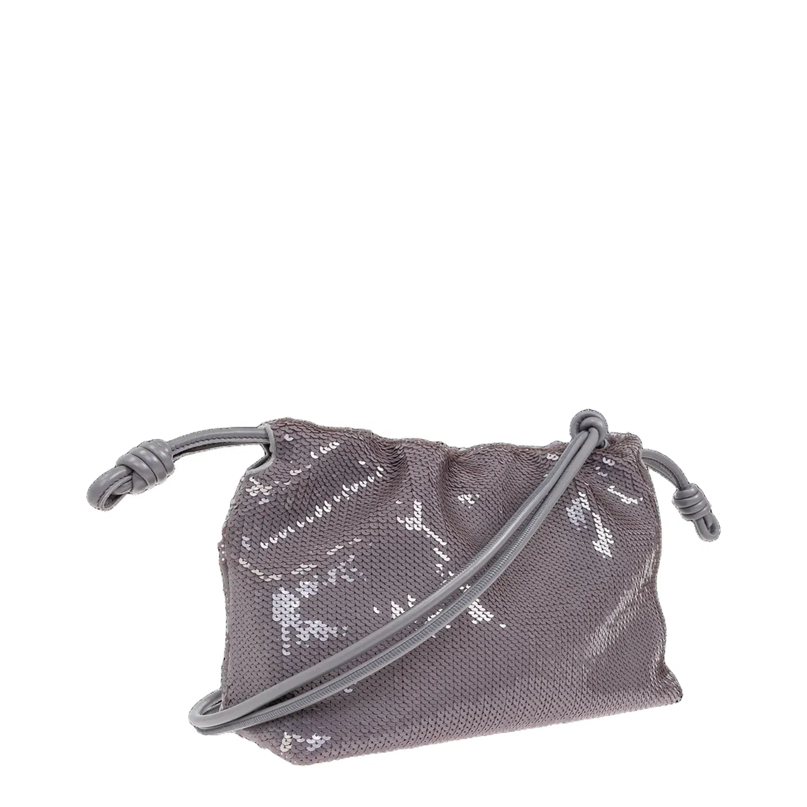Flamenco Purse Medium Calfskin Shoulder Bag - Grey