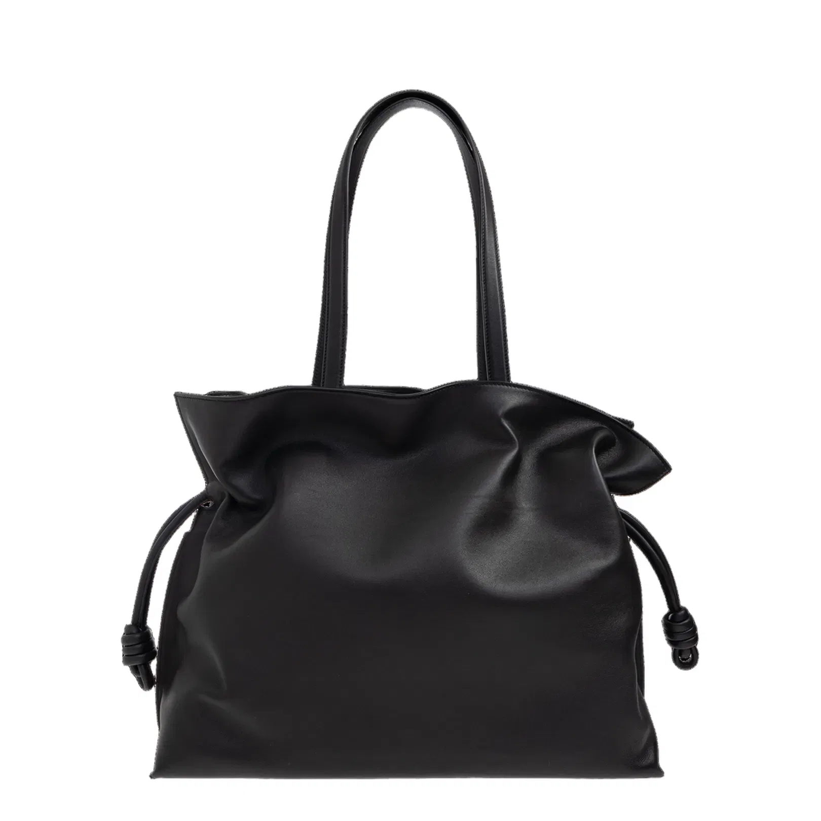 Flamenco XL Leather Shoulder Bags - Black