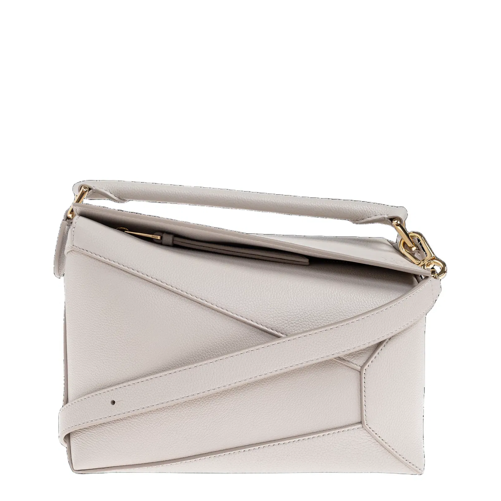Puzzle Small Leather Shoulder Bags - White