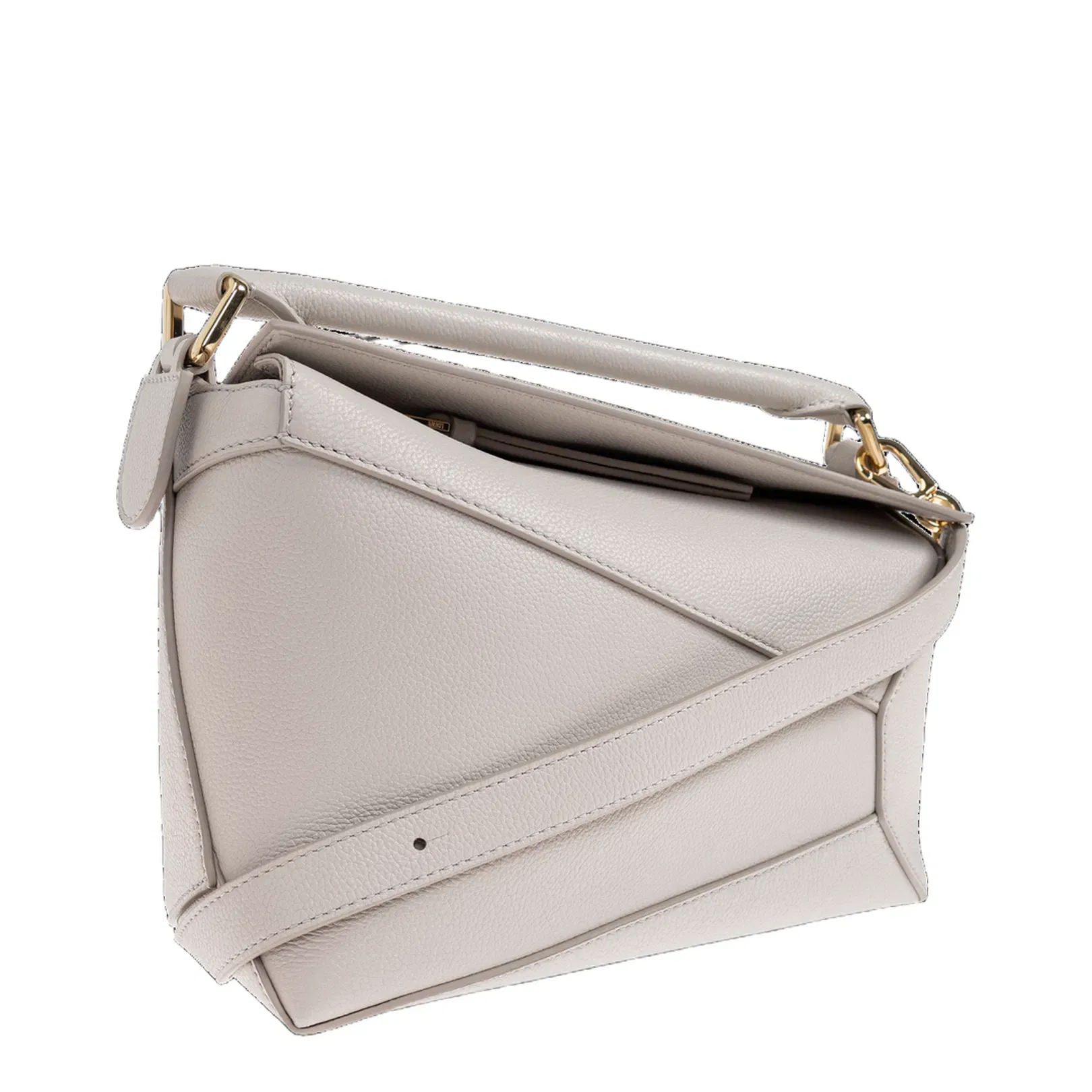 Puzzle Small Leather Shoulder Bags - White