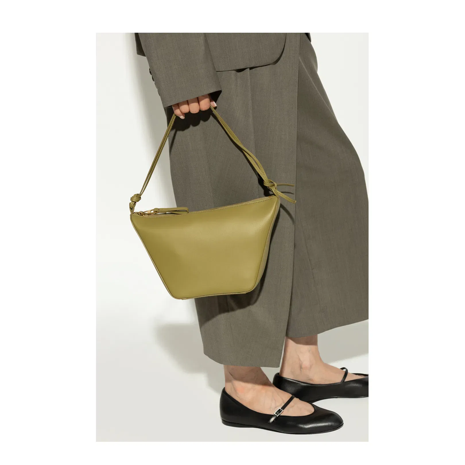 Hammock Mini Leather Shoulder Bag - Light Moss