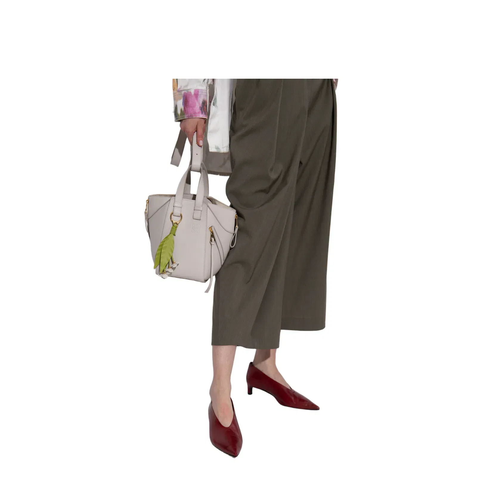Hammock Leather Shoulder Bag - Light Ghost