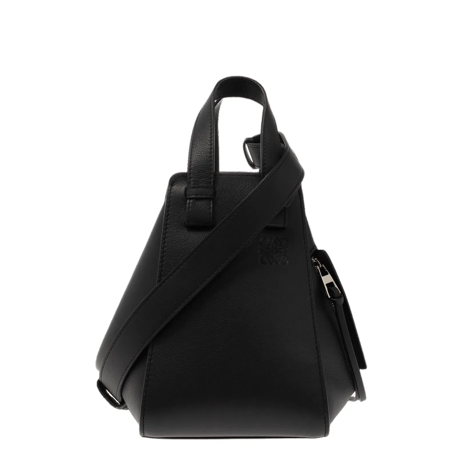Hammock Leather Shoulder Bag - Black