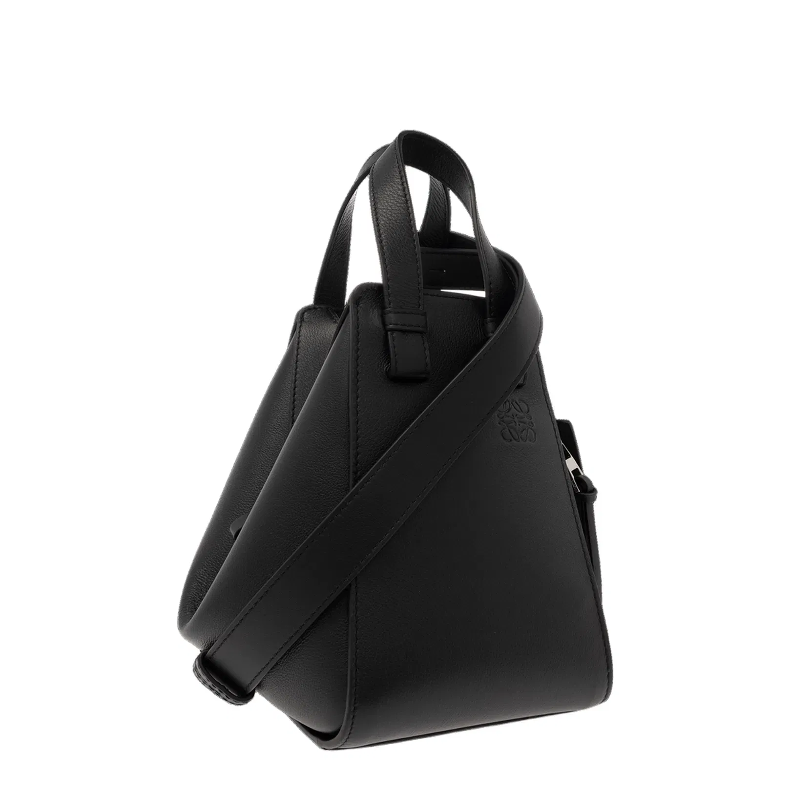Hammock Leather Shoulder Bag - Black