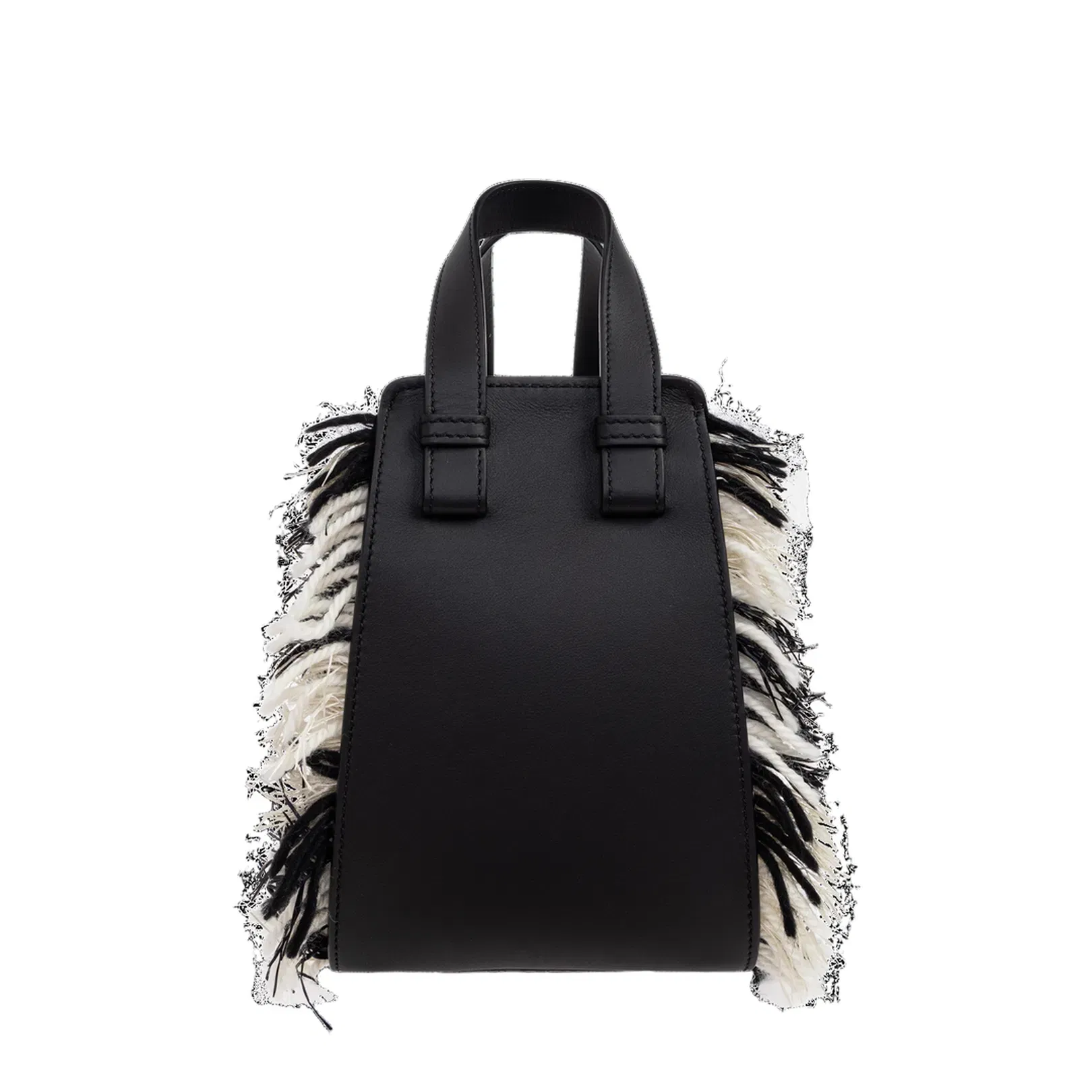 Hammock Woven Textile Shoulder Bag - Black/White