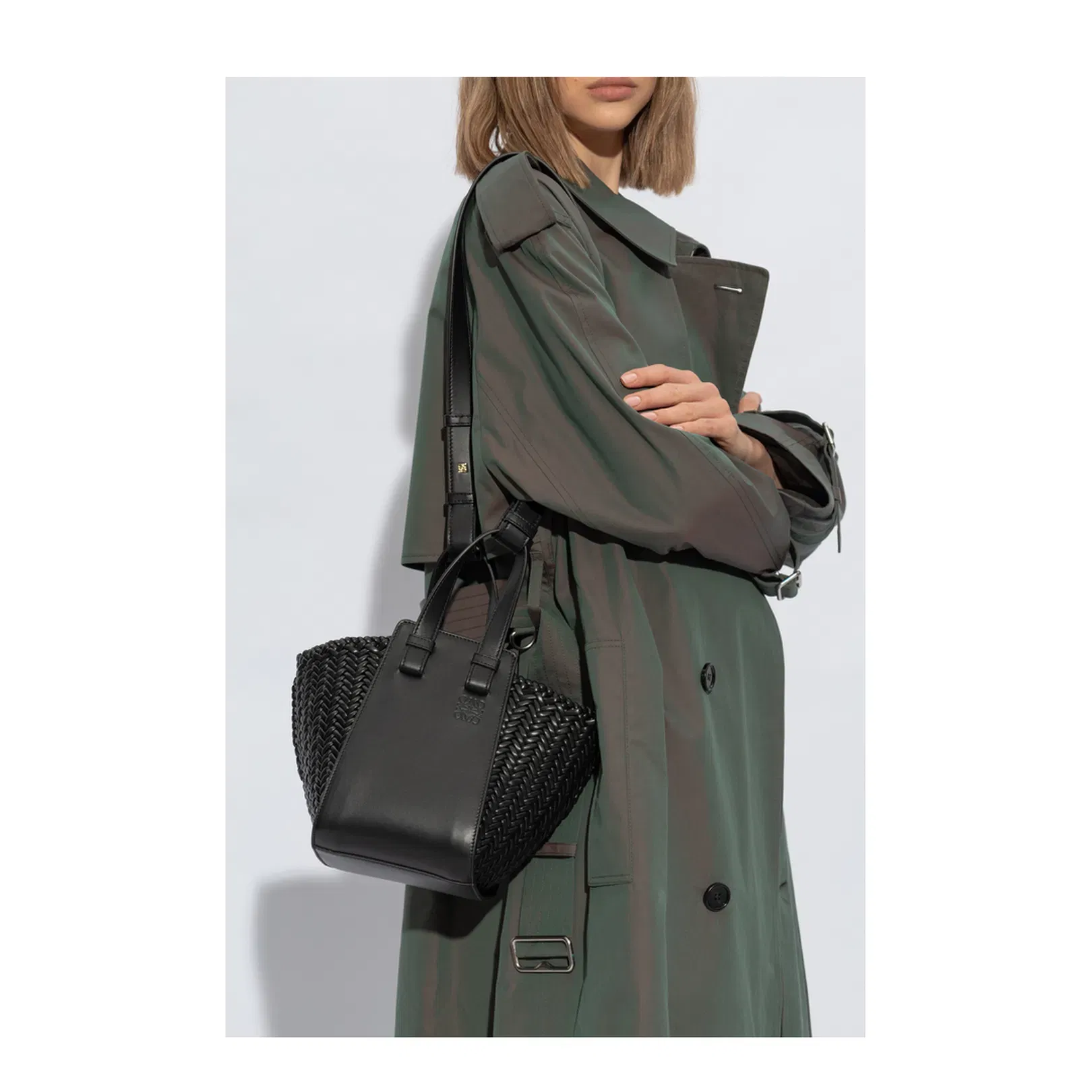 Hammock Calfskin Shoulder Bag - Black