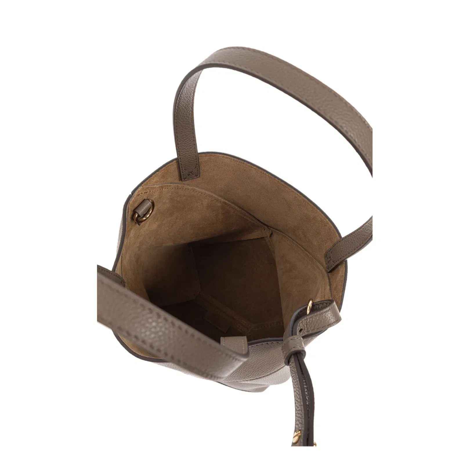 Puzzle Fold Mini Leather Tote Bags - Taupe