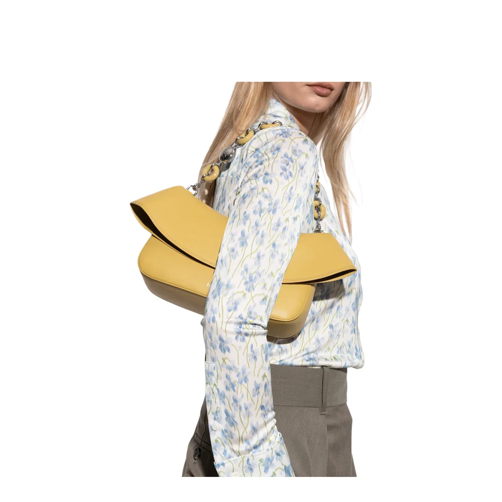 Ola Medium Calfskin Shoulder Bag - Ginger