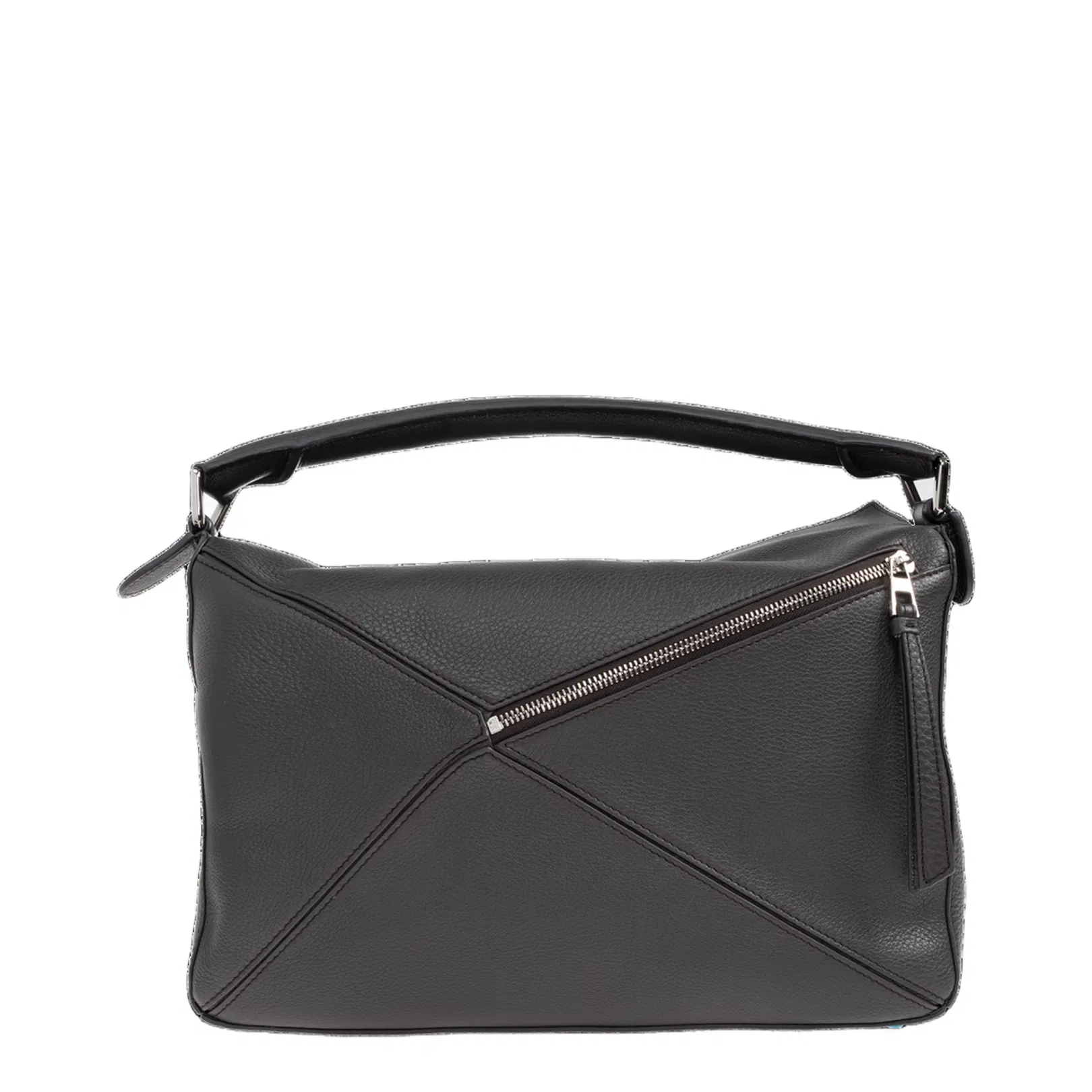 Puzzle Large Leather Shoulder Bags - Dark Grey