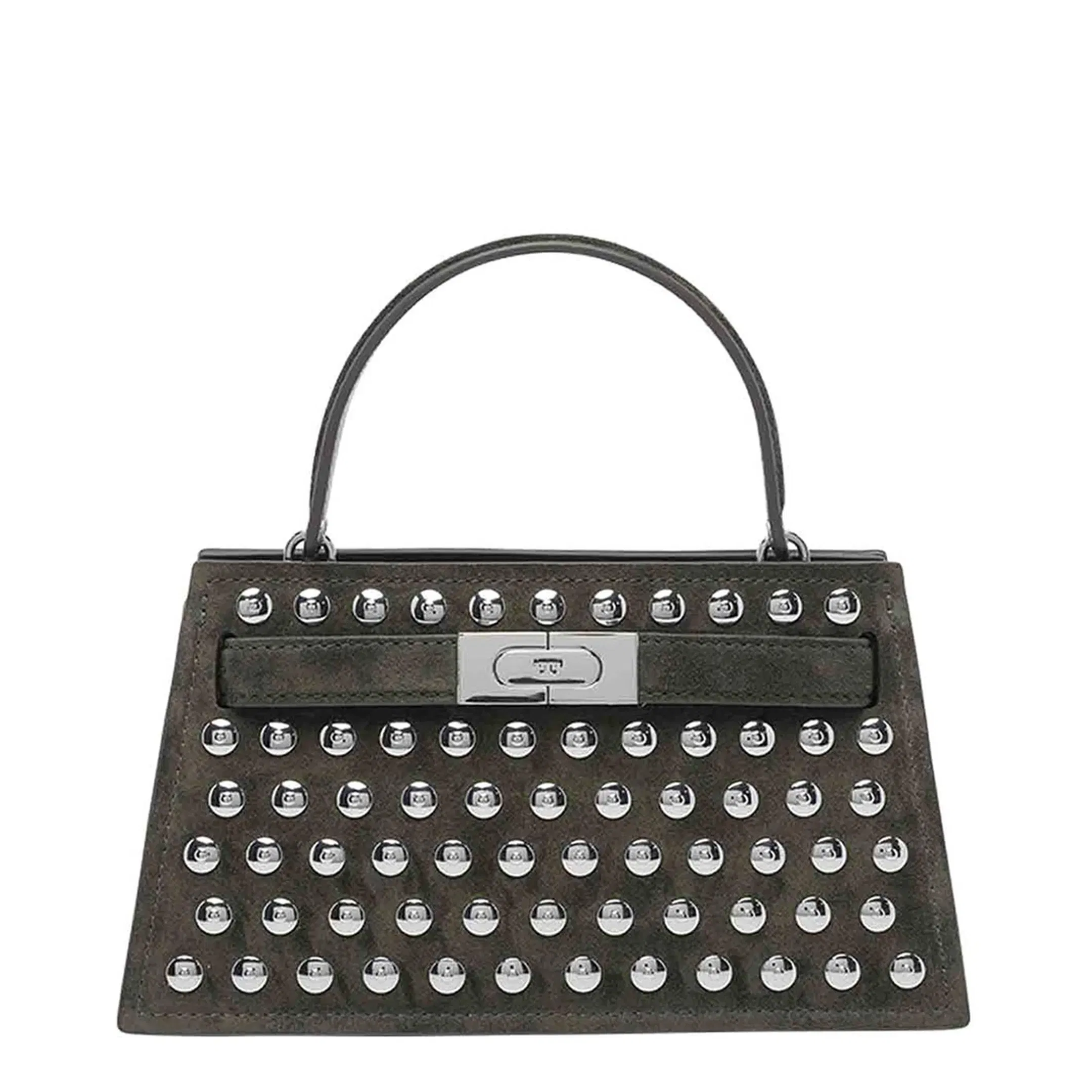 Mini Lee Radziwill Studded Suede Handbag