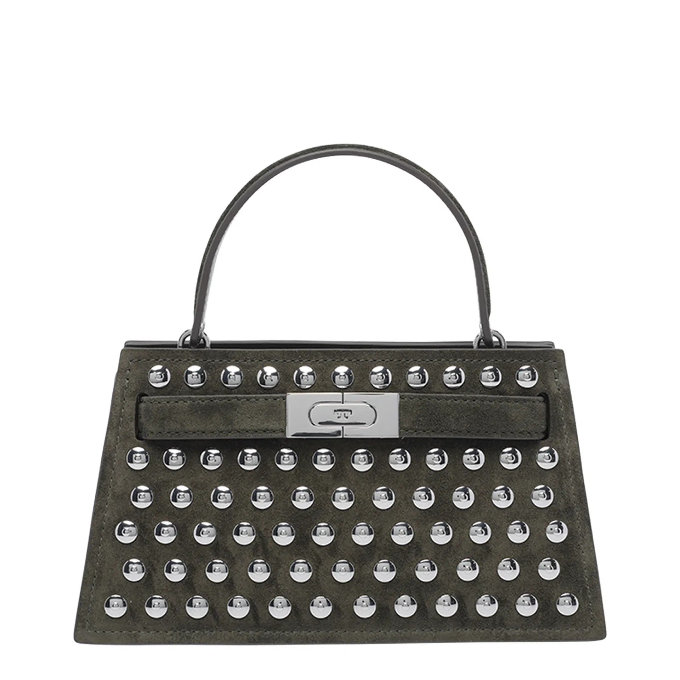 Mini Lee Radziwill Studded Suede Handbag