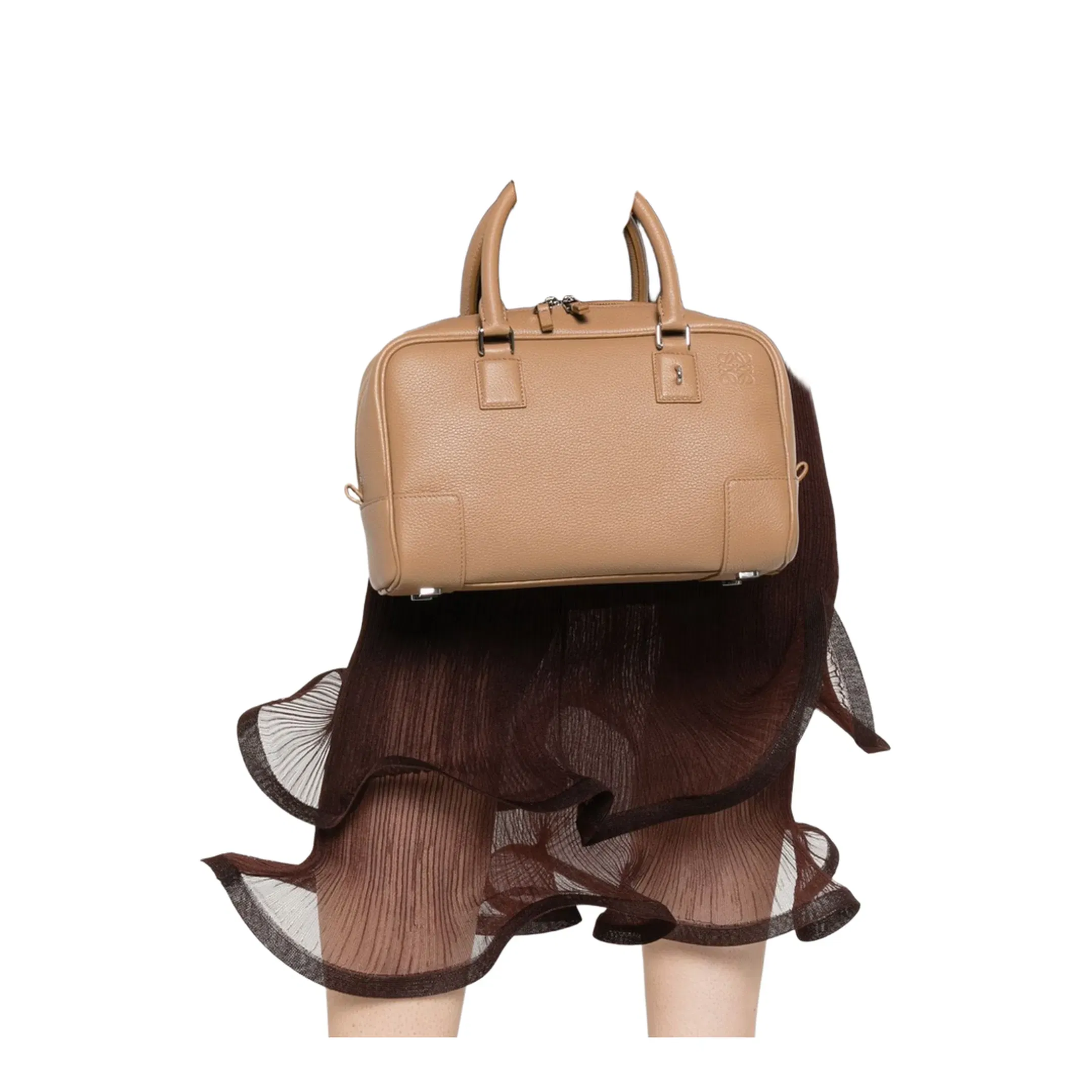 Amazona 23 Calfskin Shoulder Bags - Brown/Mocha