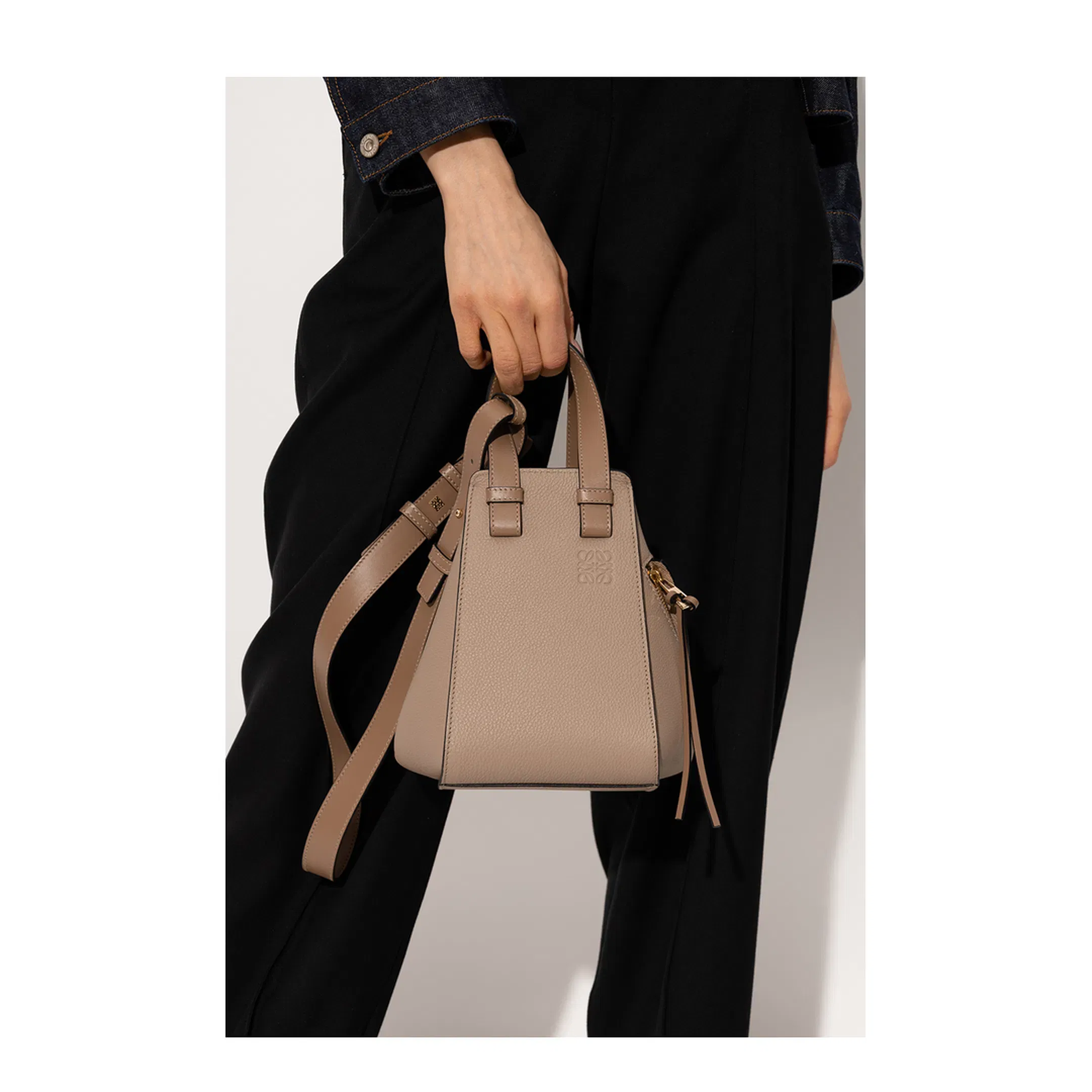 Hammock Leather Shoulder Bag - Brown