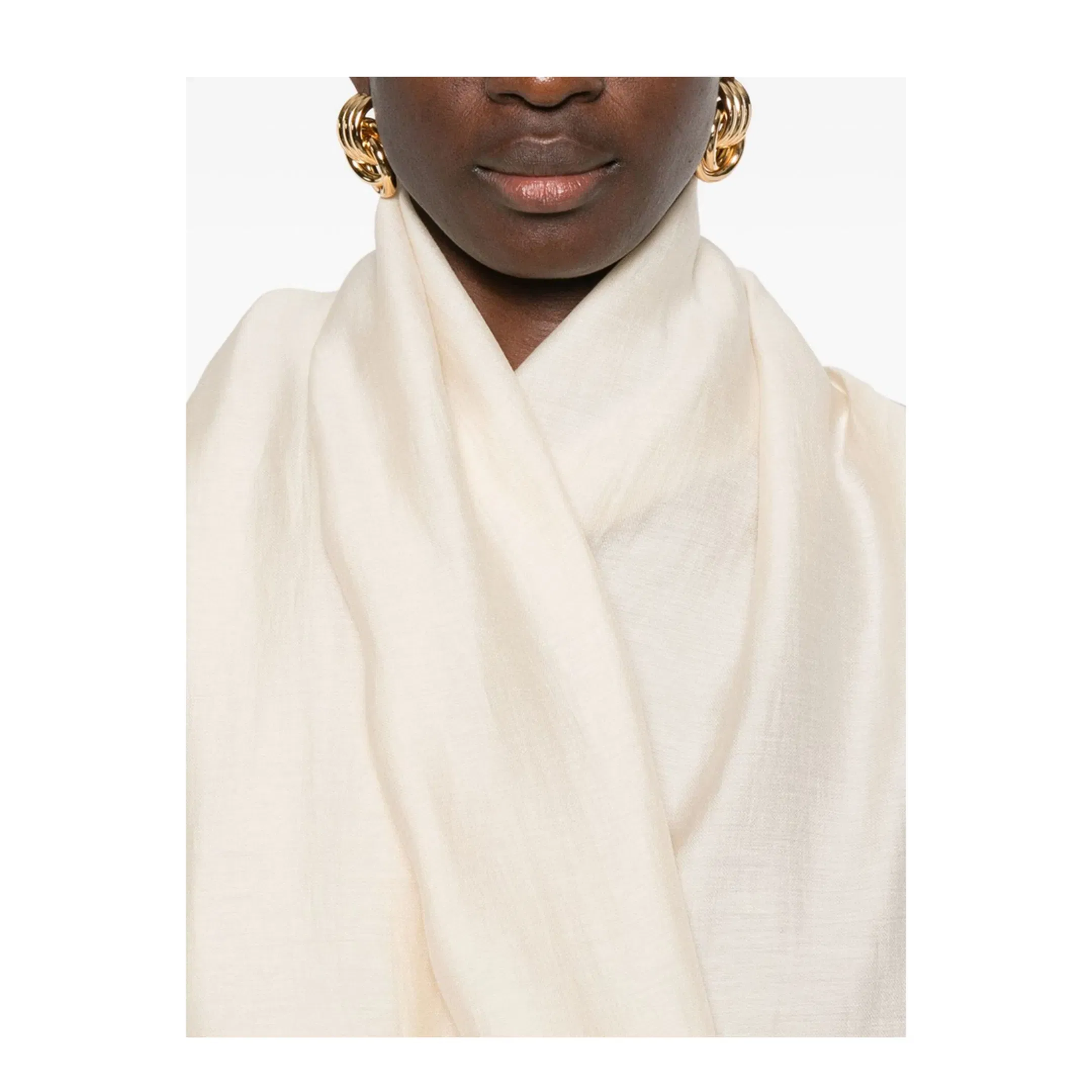Ecru Scarf Blouse