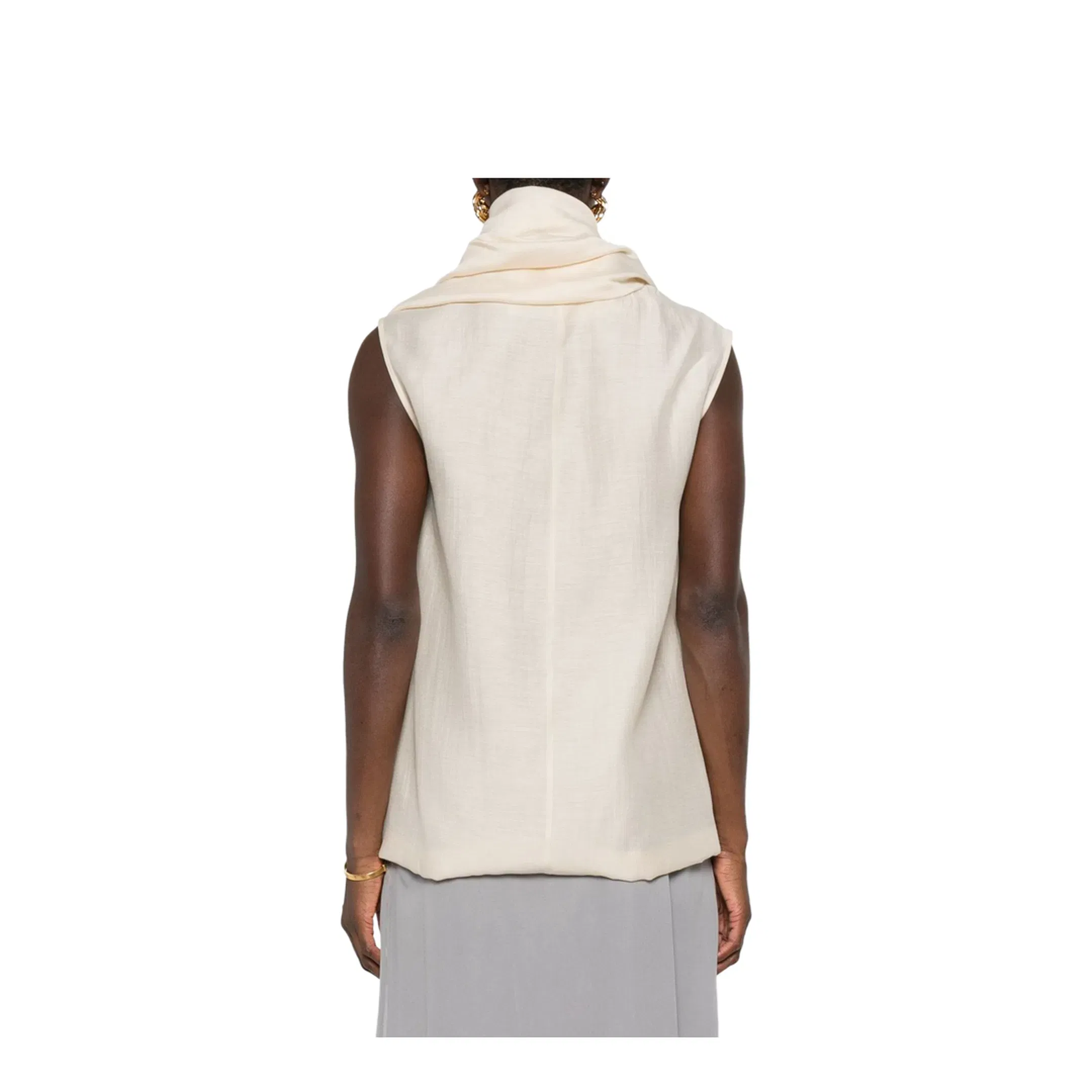 Ecru Scarf Blouse