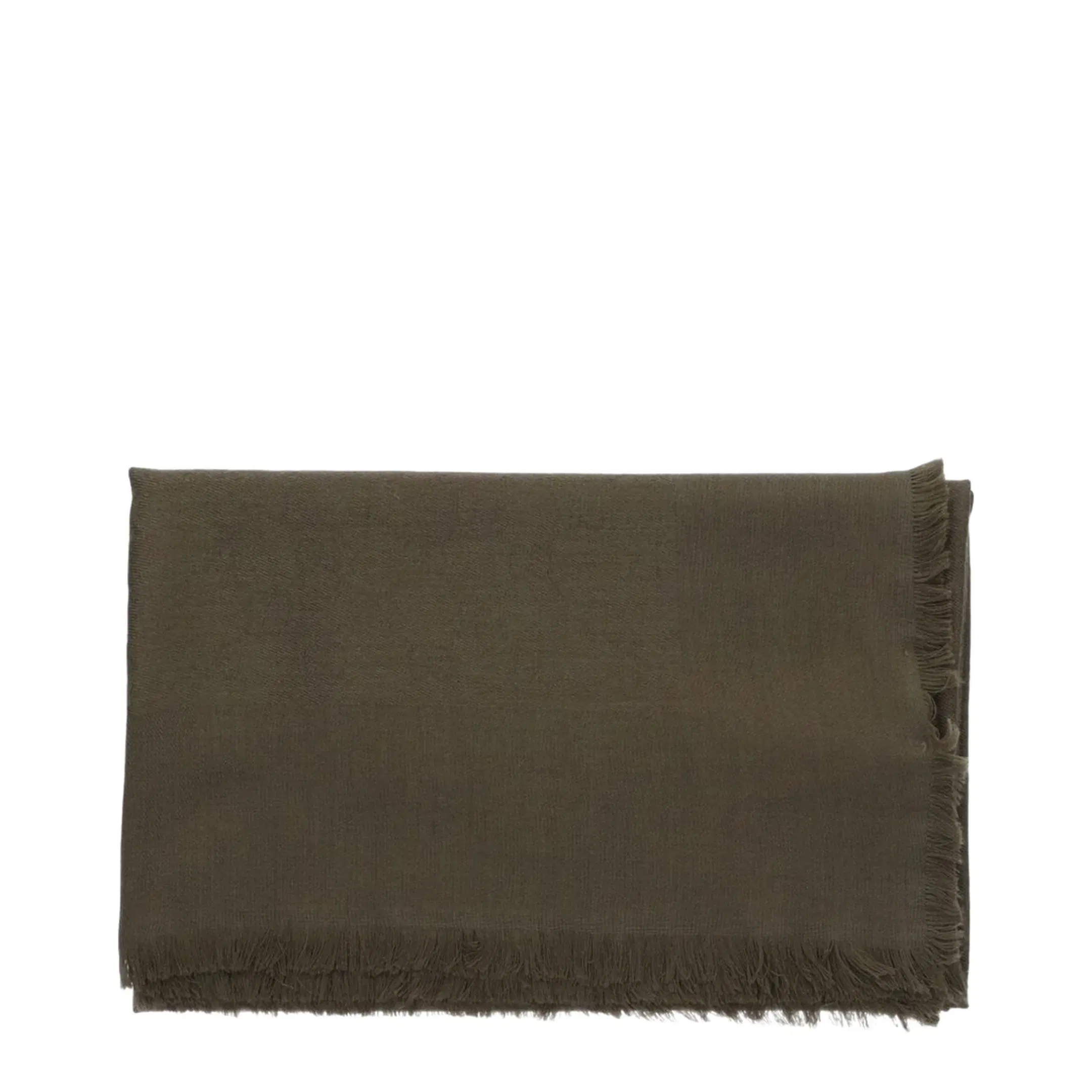 Wool and Silk Jacquard Shawl in Forrest Green