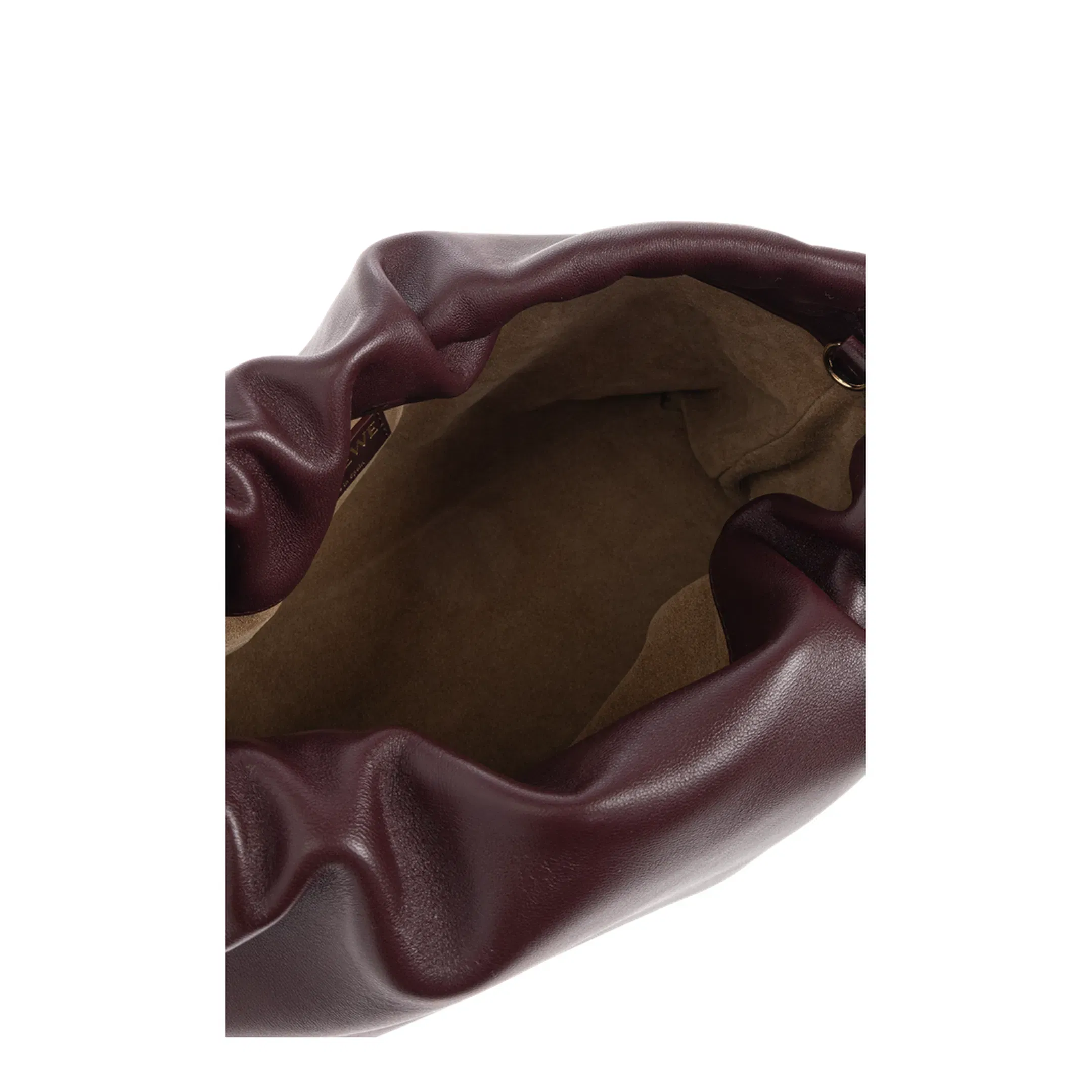 Flamenco Medium Leather Clutch Bag - Burgundy