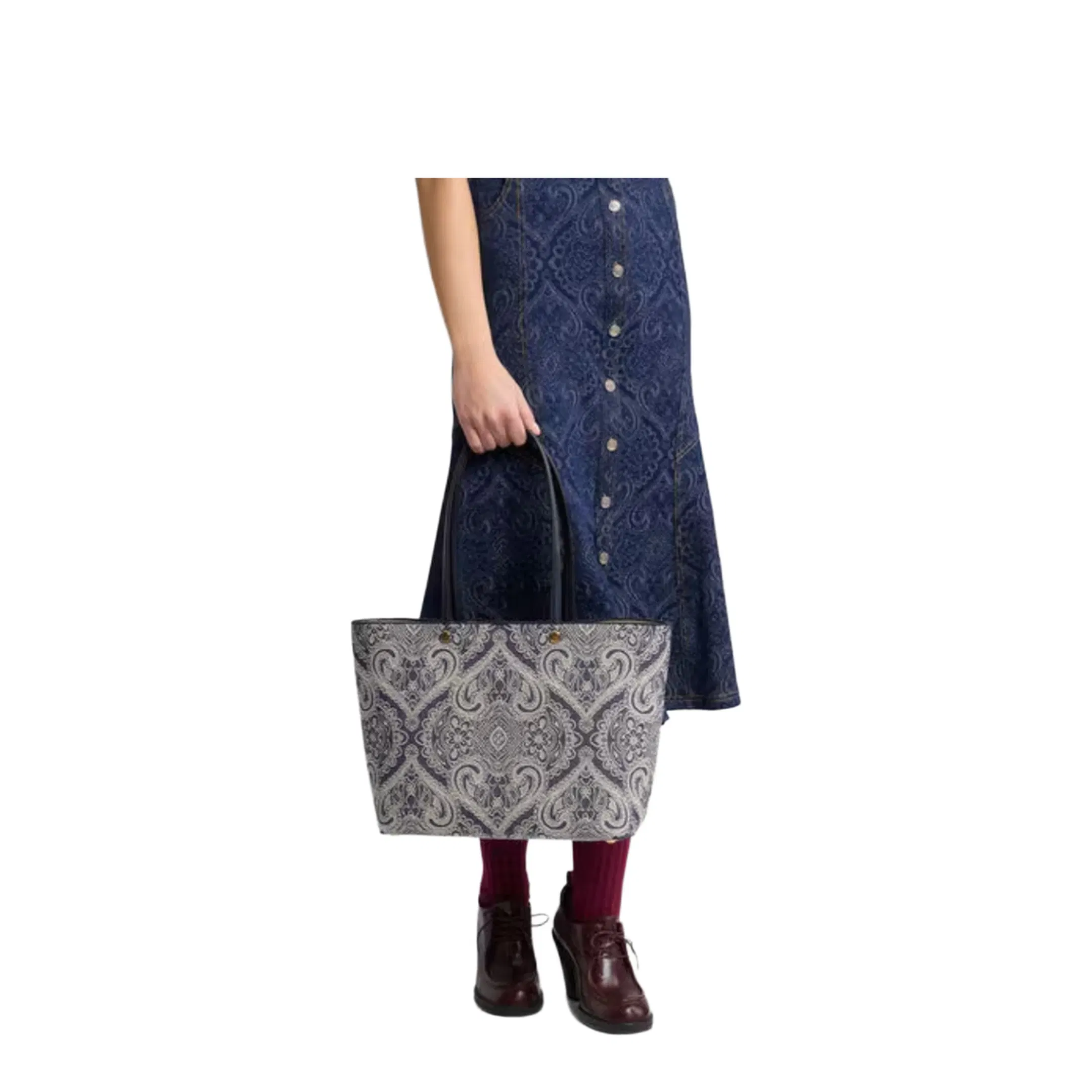 Medium Jacquard Denmum Tote Bag