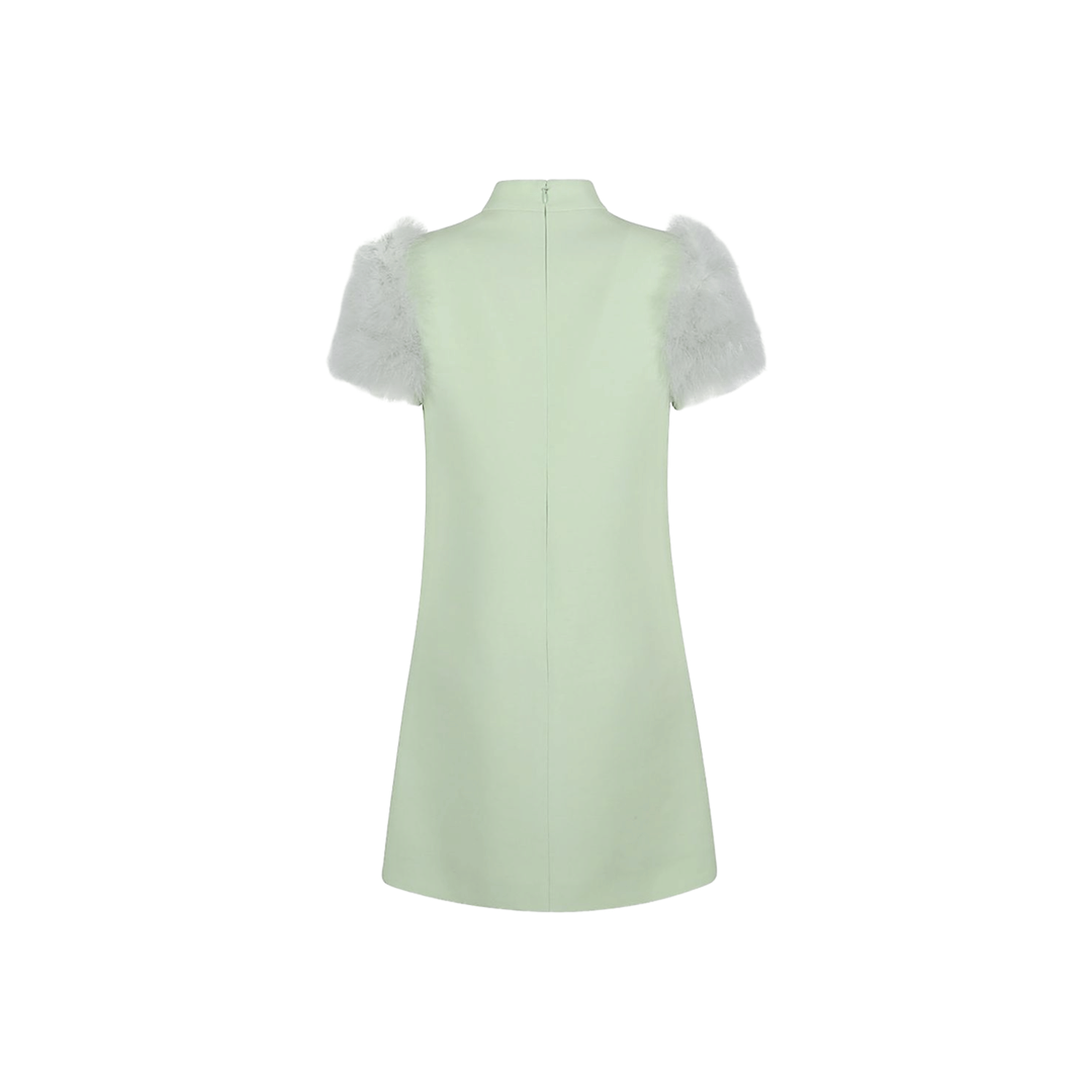 Feathered Wool And Silk Dress