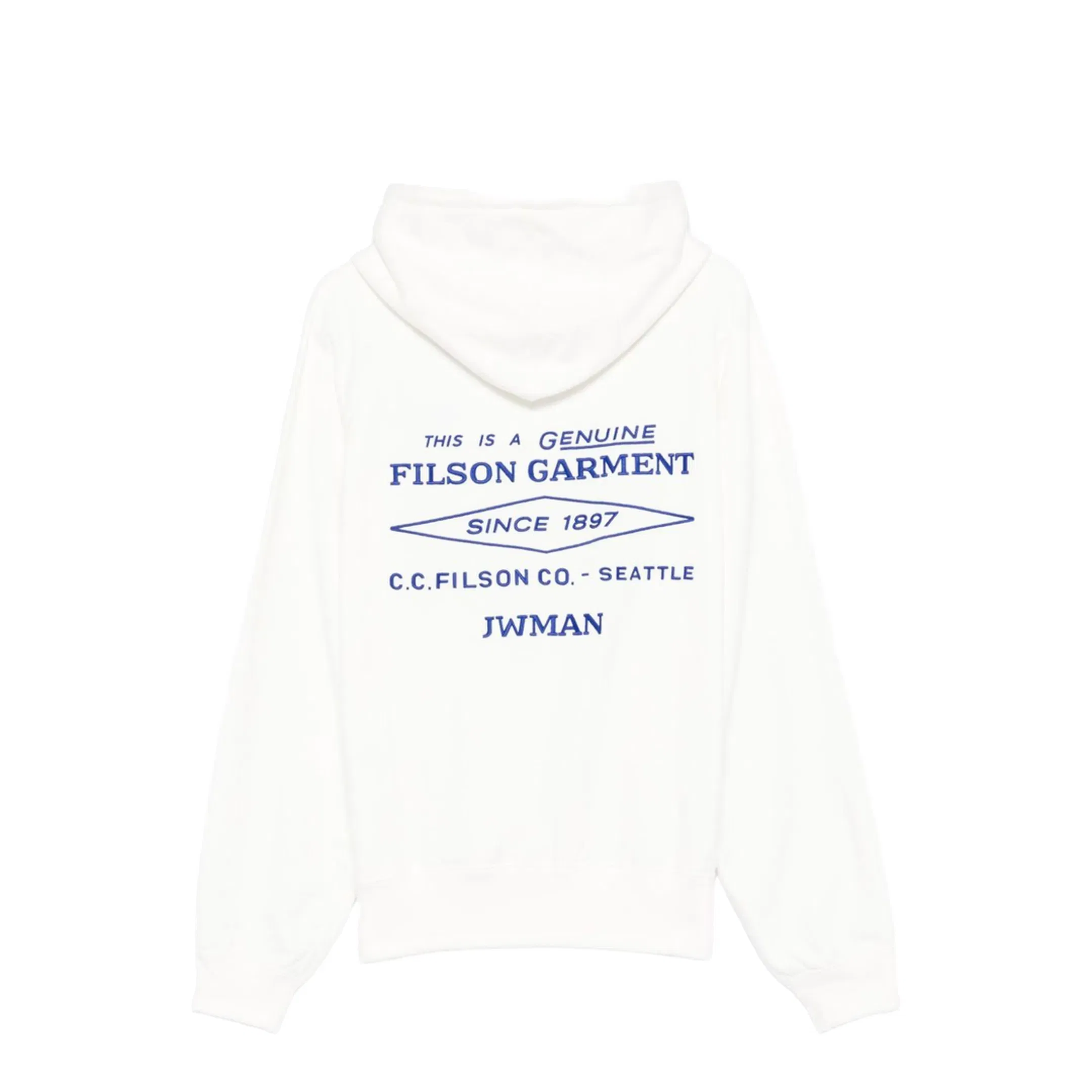 White Logo Cotton Hoodie