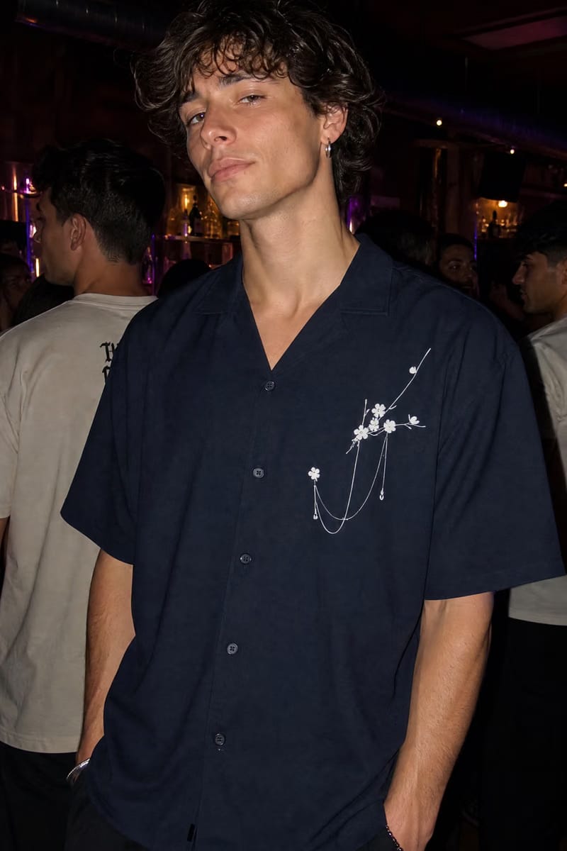 Void Bloom Club Blue Bowling Shirt