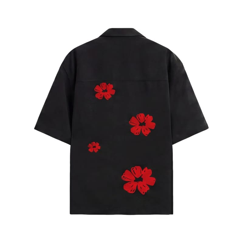 Voyd Elegy in Red Black Bowling Shirt