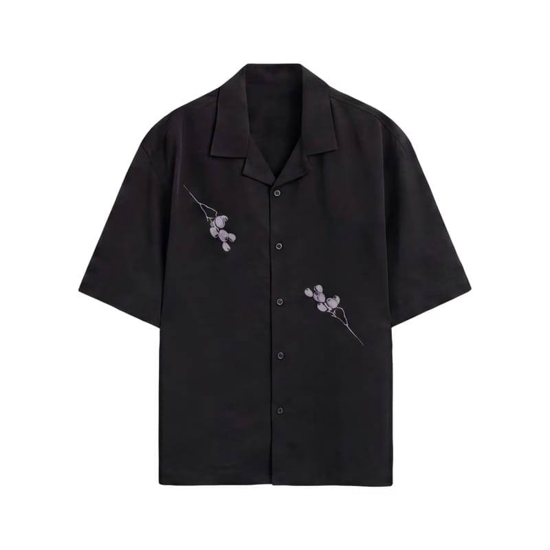 Voyd Obsidian Wings black Bowling Shirt