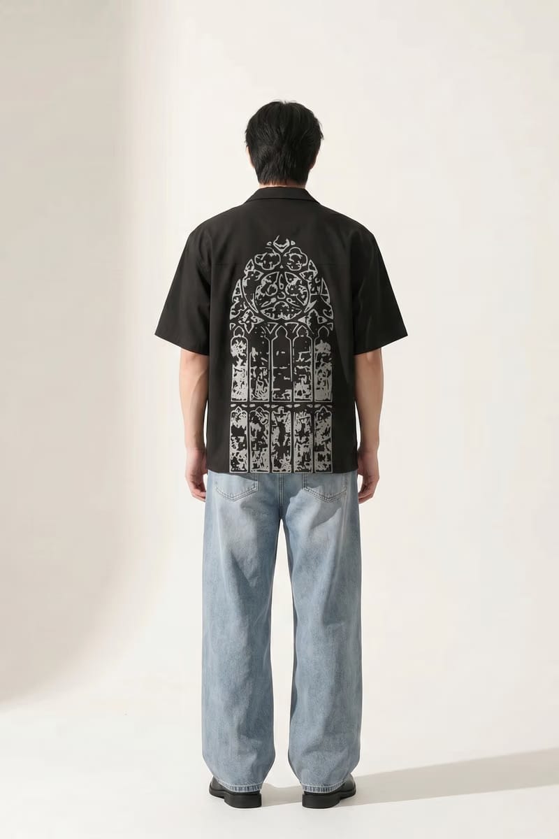 Voyd Silent Riot Black Bowling Shirt