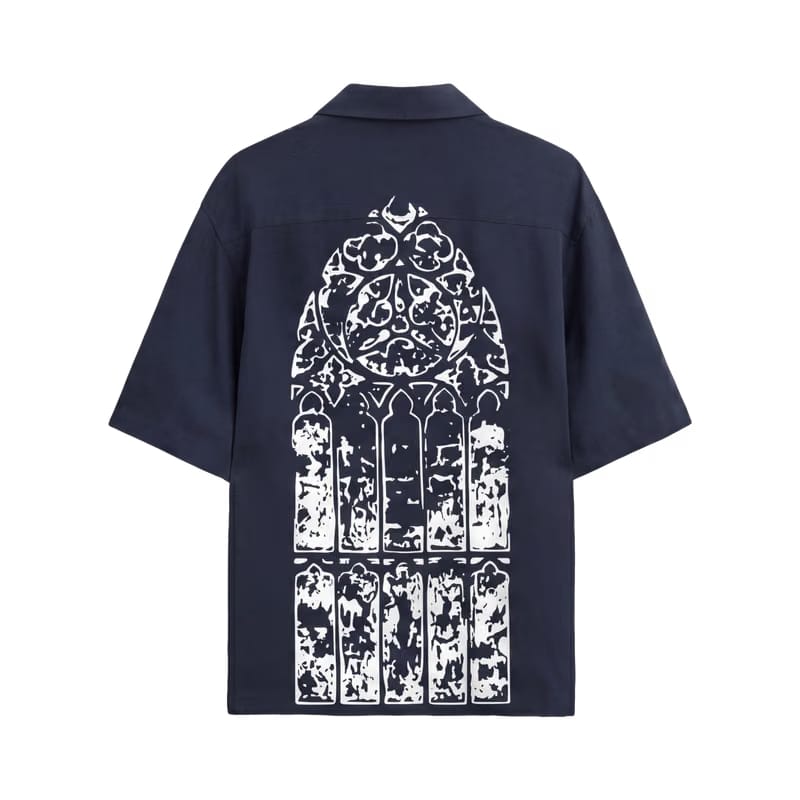 Voyd Silent Riot Blue Bowling Shirt