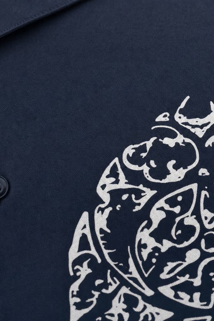 Voyd Silent Riot Blue Bowling Shirt