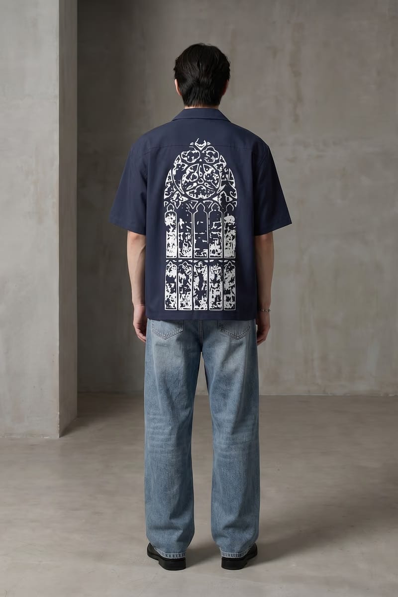 Voyd Silent Riot Blue Bowling Shirt