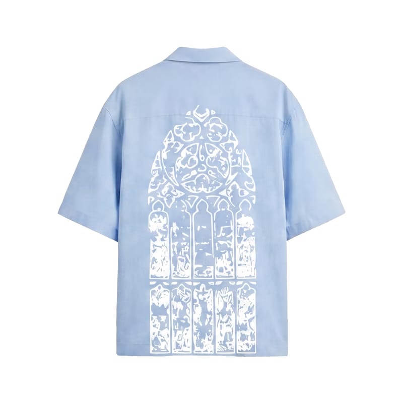 Voyd Silent Riot Ice Blue Bowling Shirt