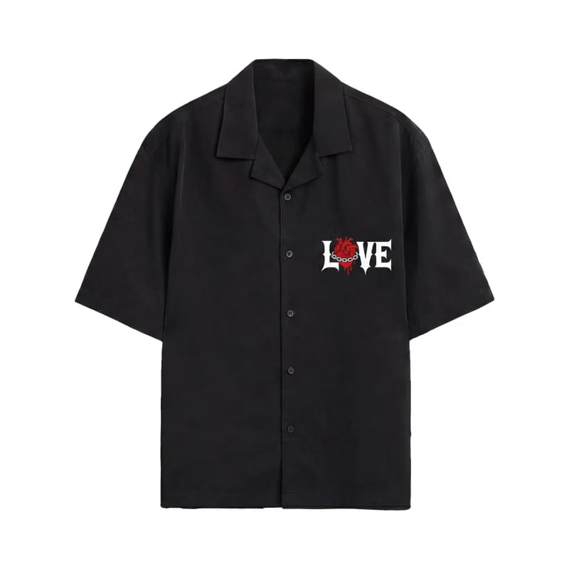 Voyd Static Dreams Black Bowling Shirt