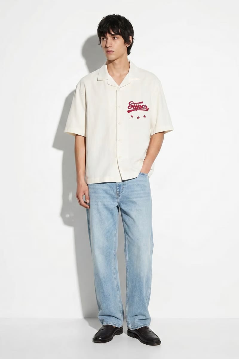 Voyd Supervoyd White Bowling Shirt